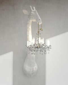 Modern 5.5 Foot White or Black Giraffe Wall Lamp Sconce Chandalier