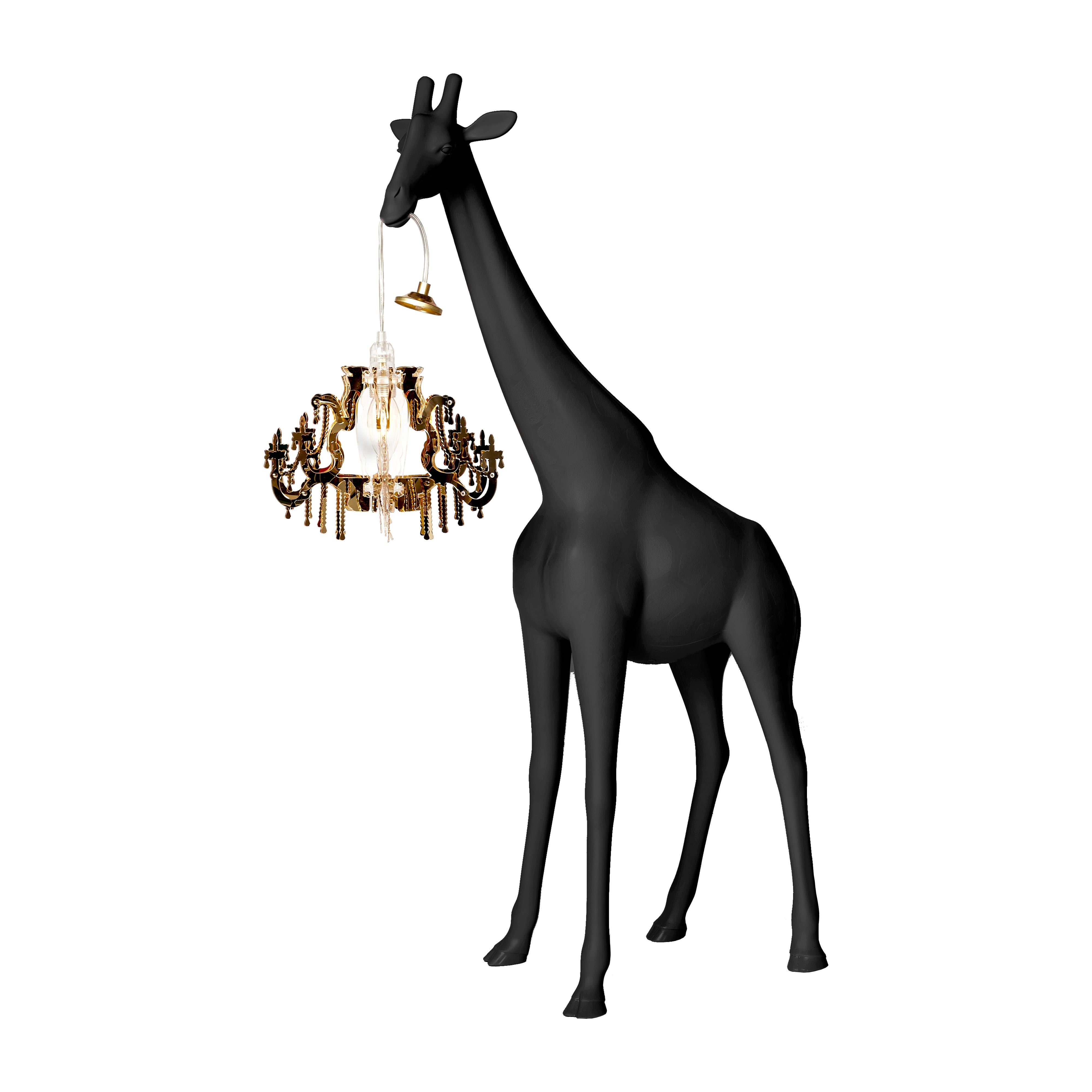 For Sale: Black Modern Black White Gray or Pink Giraffe Indoor or Outdoor Chandelier Lamp 2