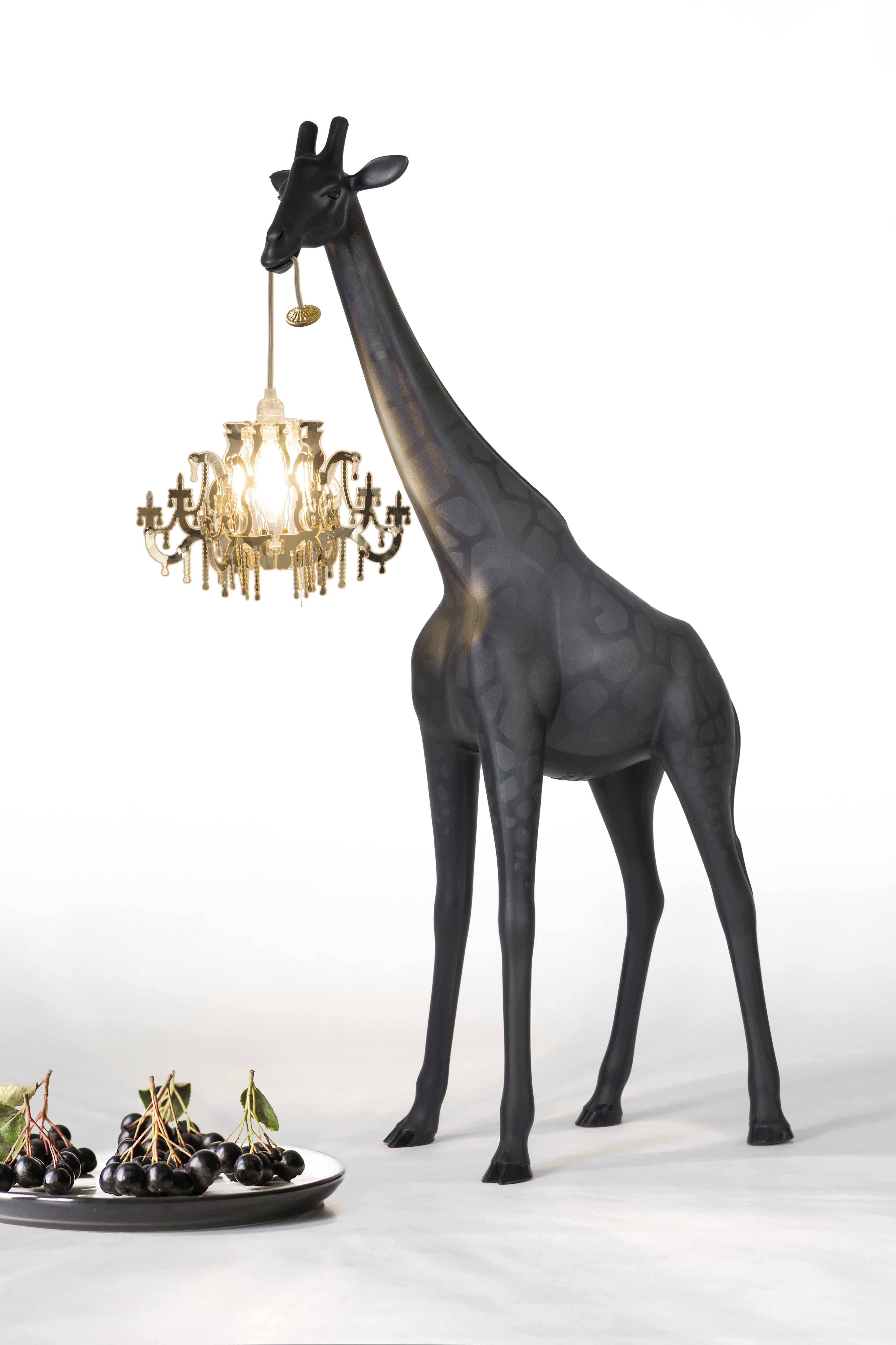 For Sale: Black Modern Black White Gray or Pink Giraffe Indoor or Outdoor Chandelier Lamp 5