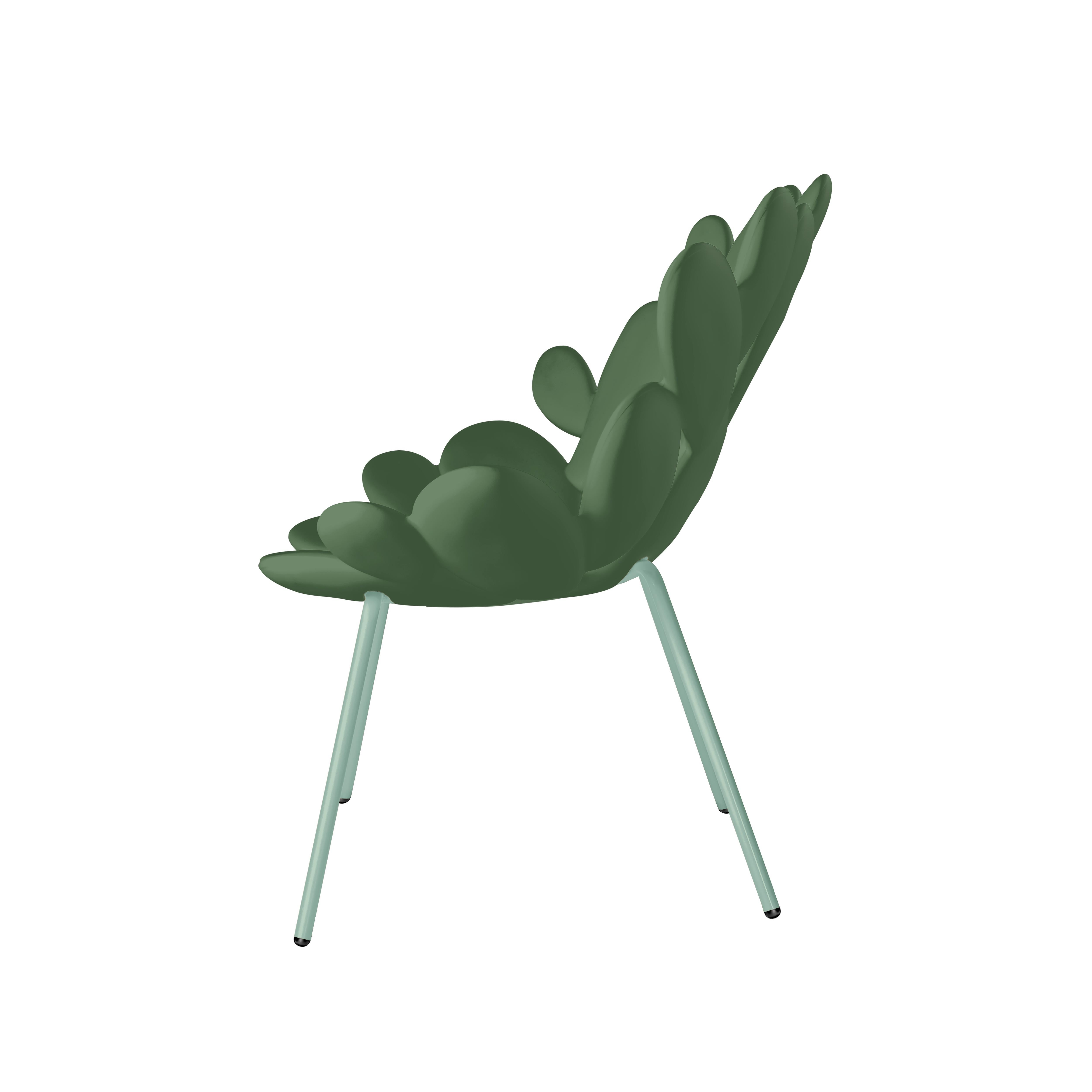 Im Angebot: Moderner Sessel oder Akzentsessel aus Messing in Schwarz, Weiß oder Grün von Marcantonio, Green (Balsam Green - Green) 3