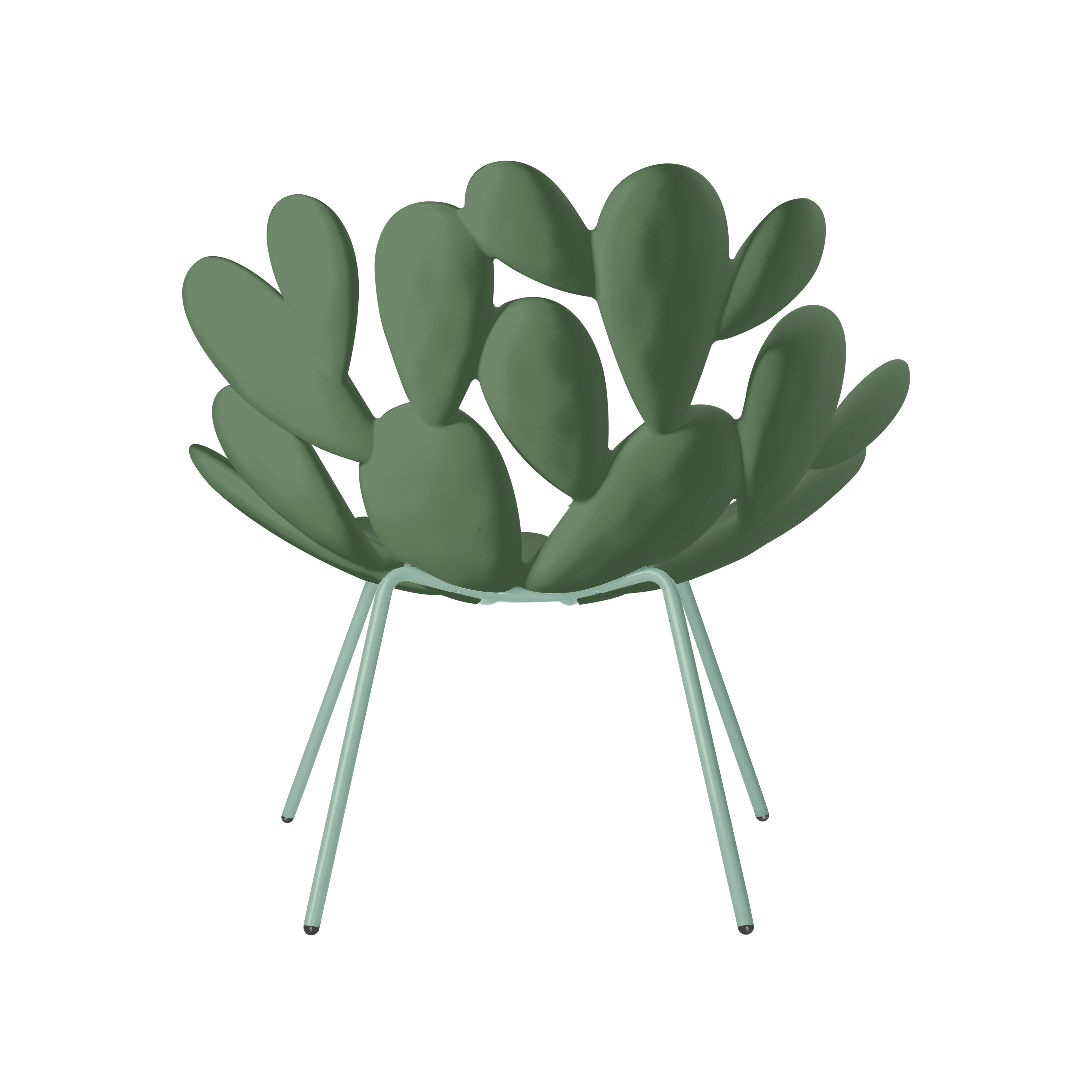 Im Angebot: Moderner Sessel oder Akzentsessel aus Messing in Schwarz, Weiß oder Grün von Marcantonio, Green (Balsam Green - Green) 4