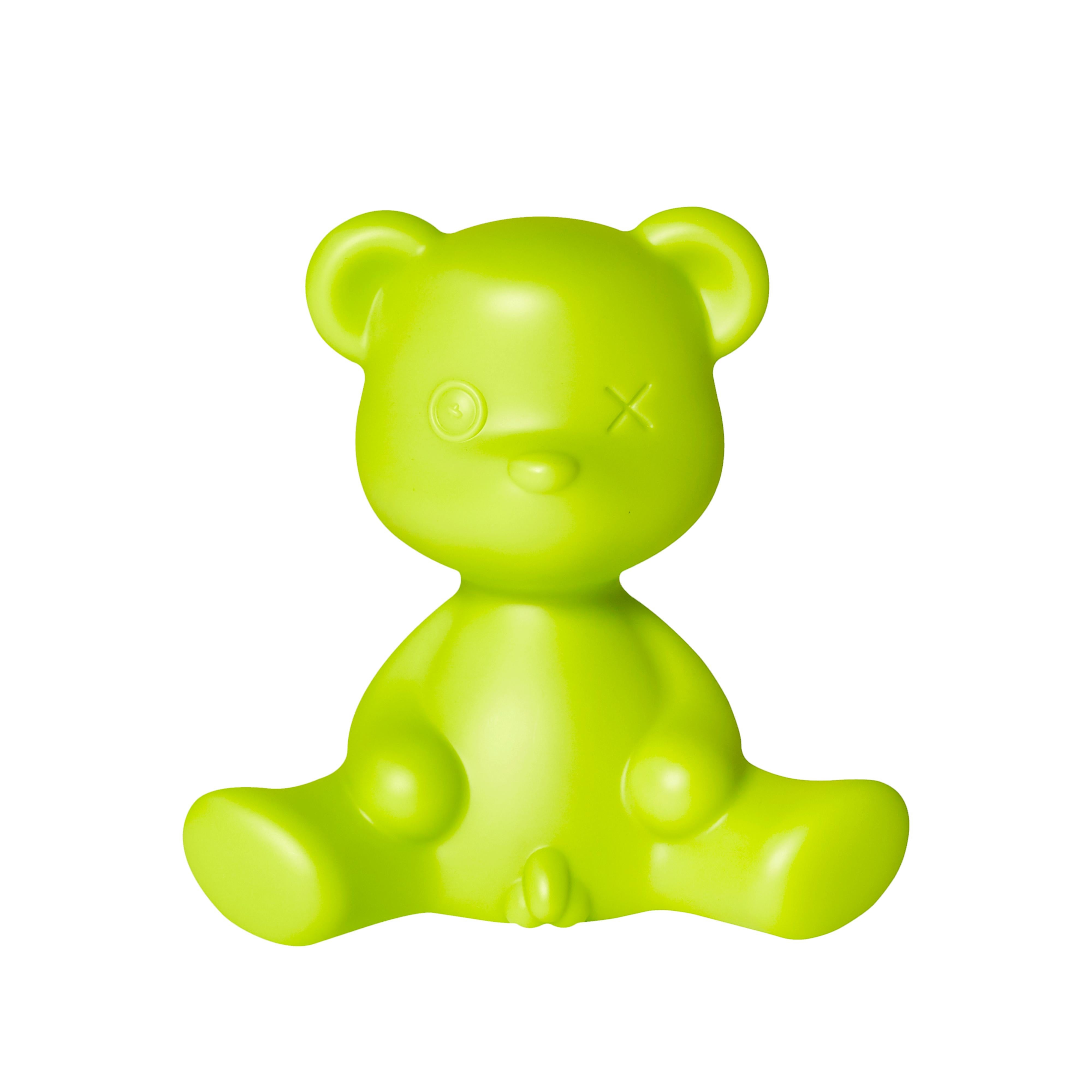 Im Angebot: Modern Schwarz Rosa Blau Orange Gelb oder Grün Plastik Teddybär Tischlampe, Green (Light Green)