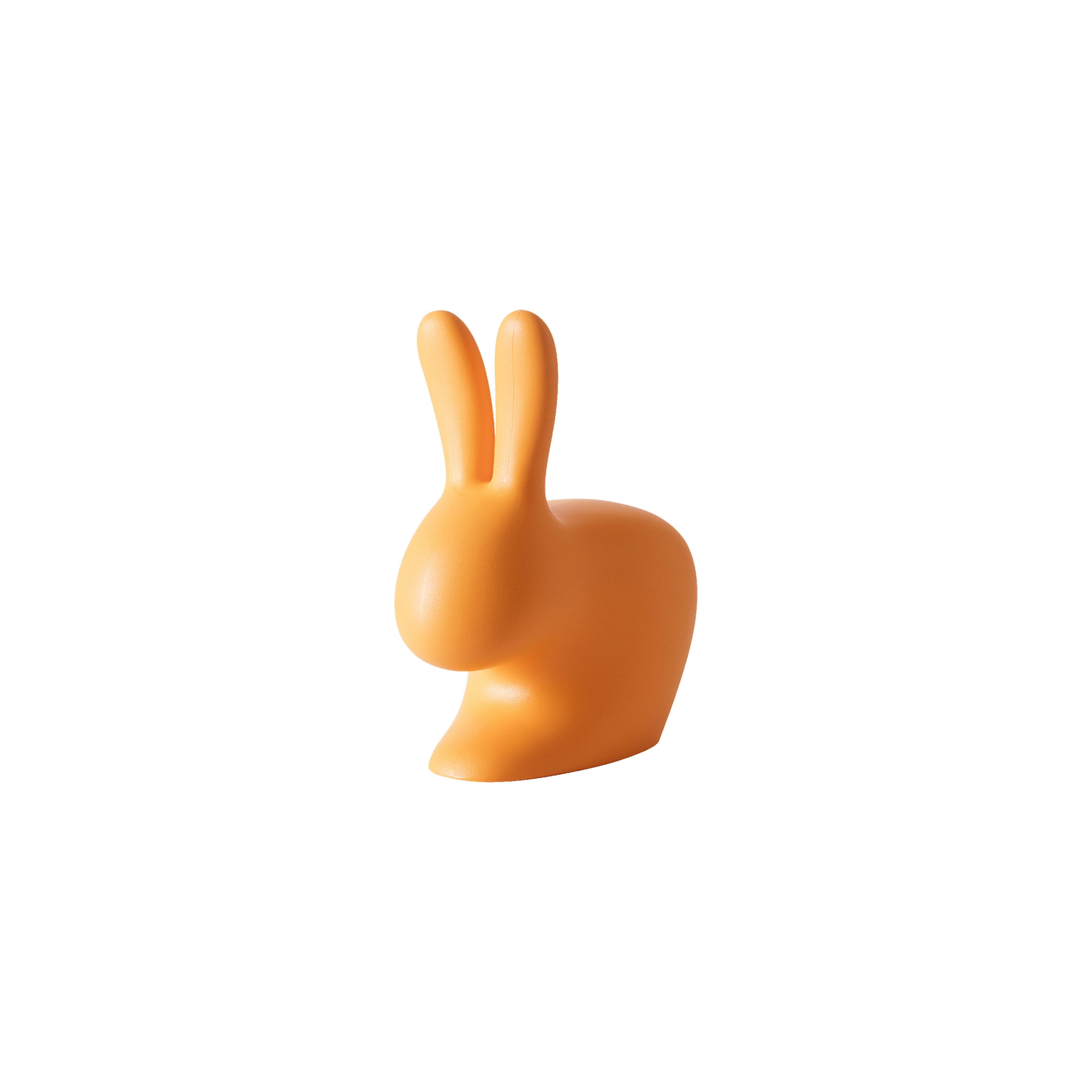 For Sale: Orange Small Black Plastic Rabbit Doorstopper by Stefano Giovannoni