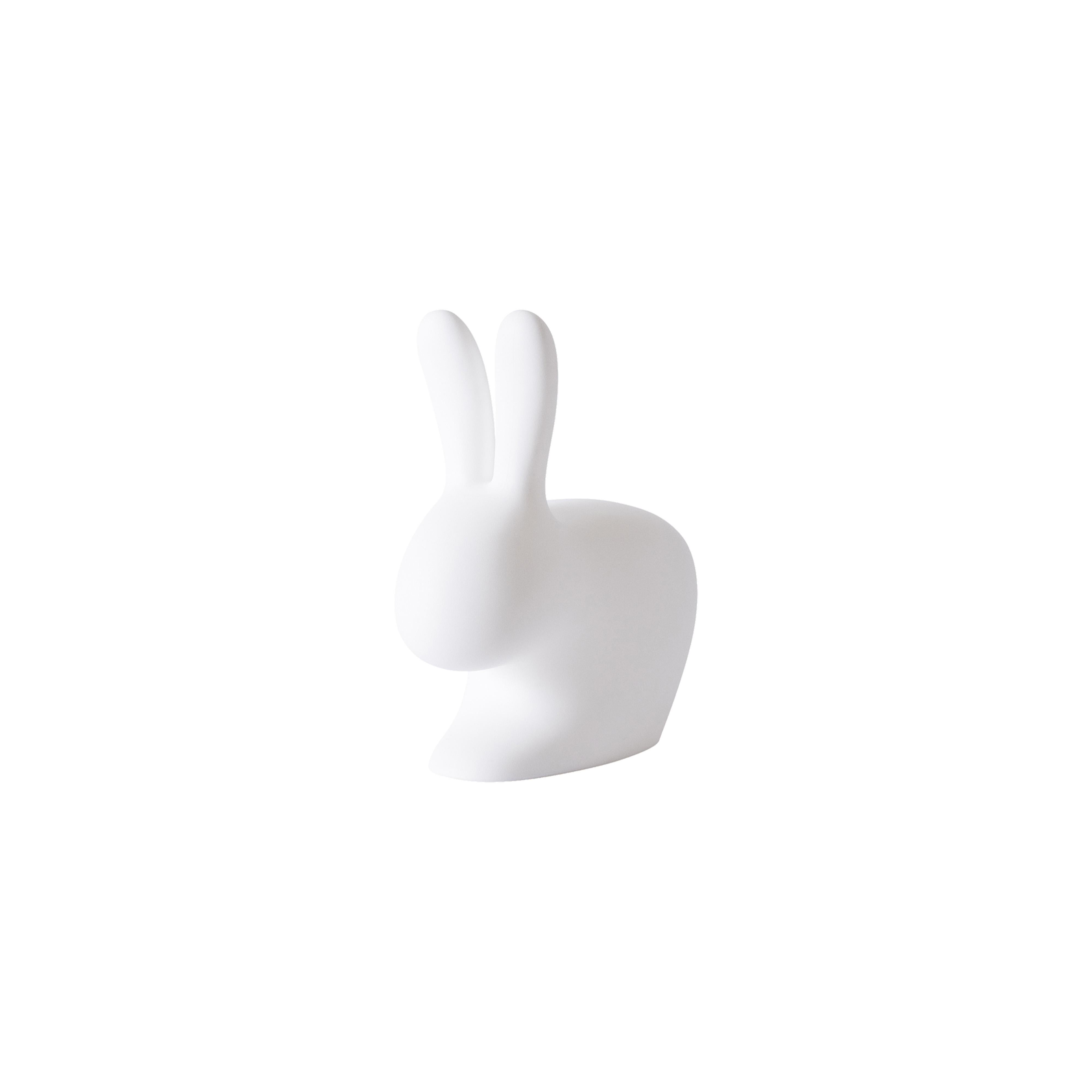 For Sale: White Small Black Plastic Rabbit Doorstopper by Stefano Giovannoni