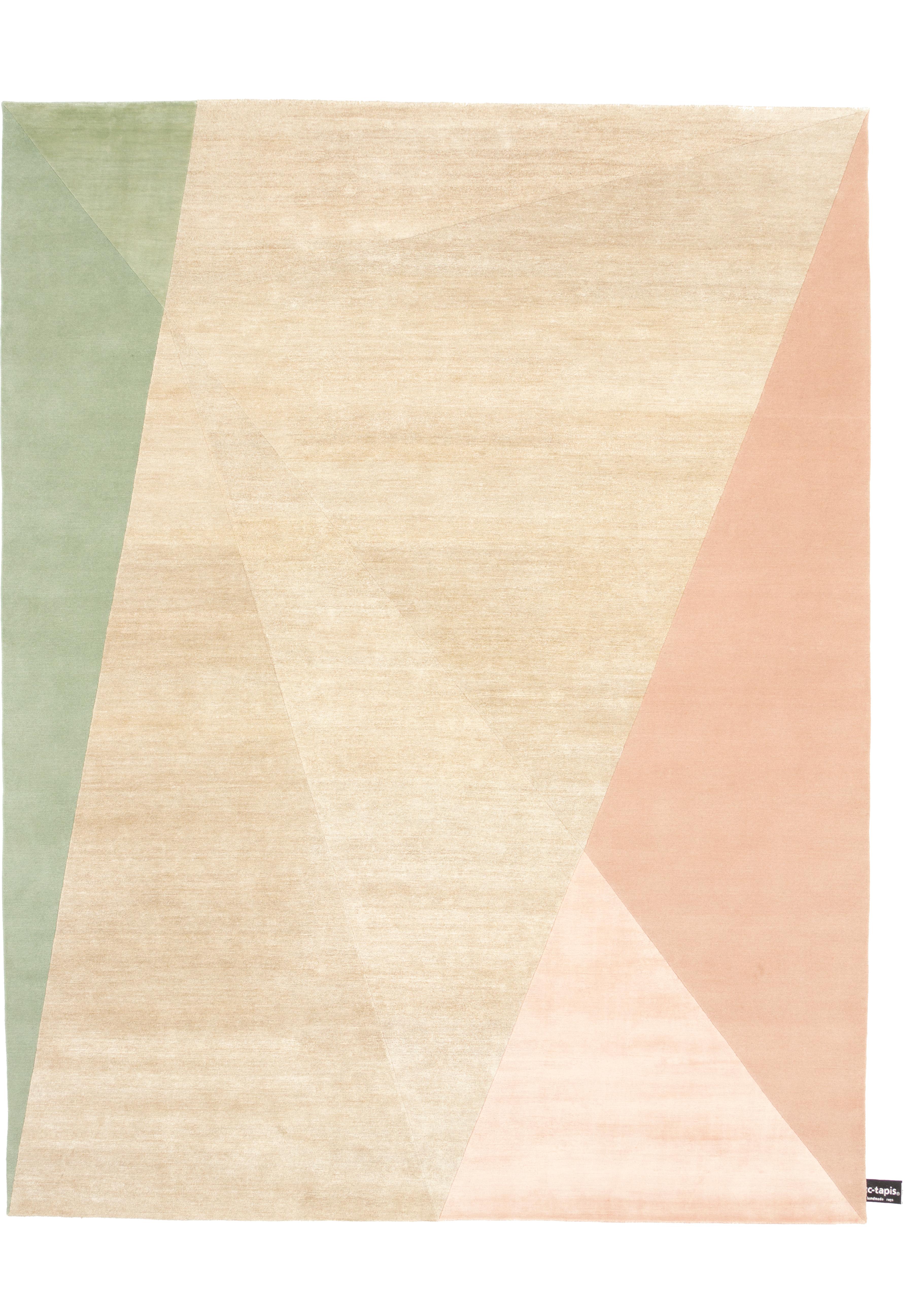 For Sale: Green (Green Cipria) cc-tapis Dipped Angle Rug