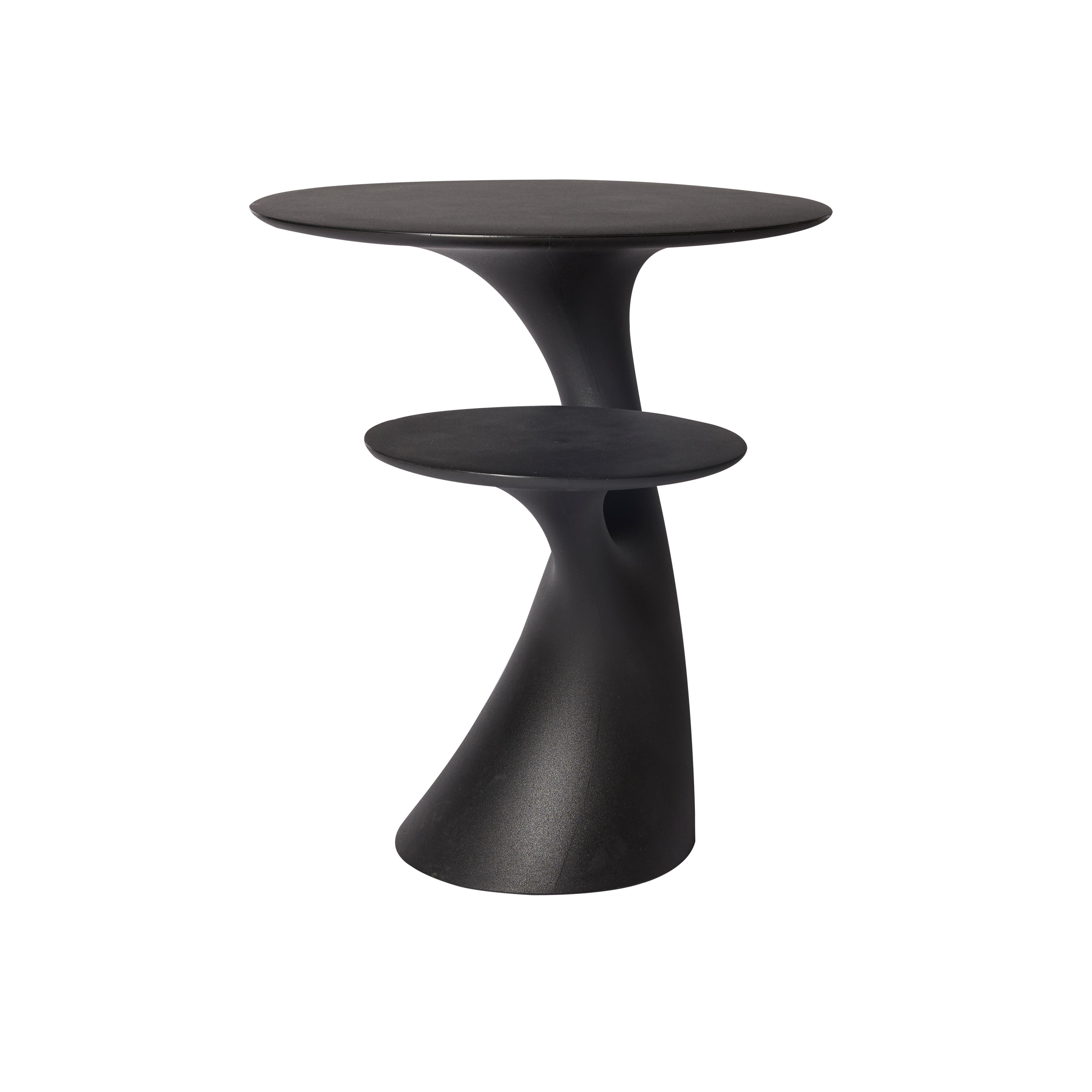 En vente : Black Table d'appoint moderne en plastique blanc, gris, vert, rose ou en forme d'arbre par Stefano Giovannoni 2