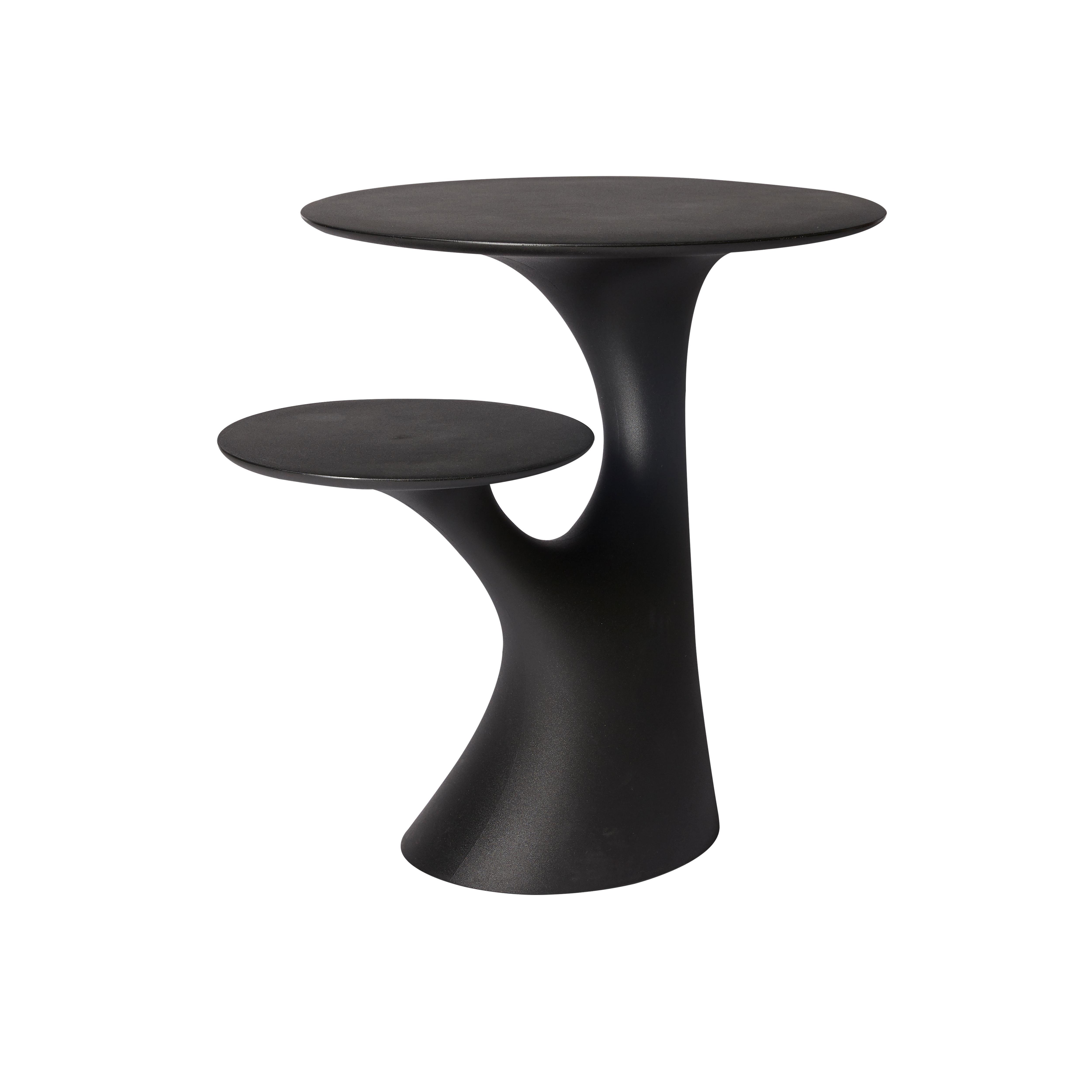 En vente : Black Table d'appoint moderne en plastique blanc, gris, vert, rose ou en forme d'arbre par Stefano Giovannoni 3