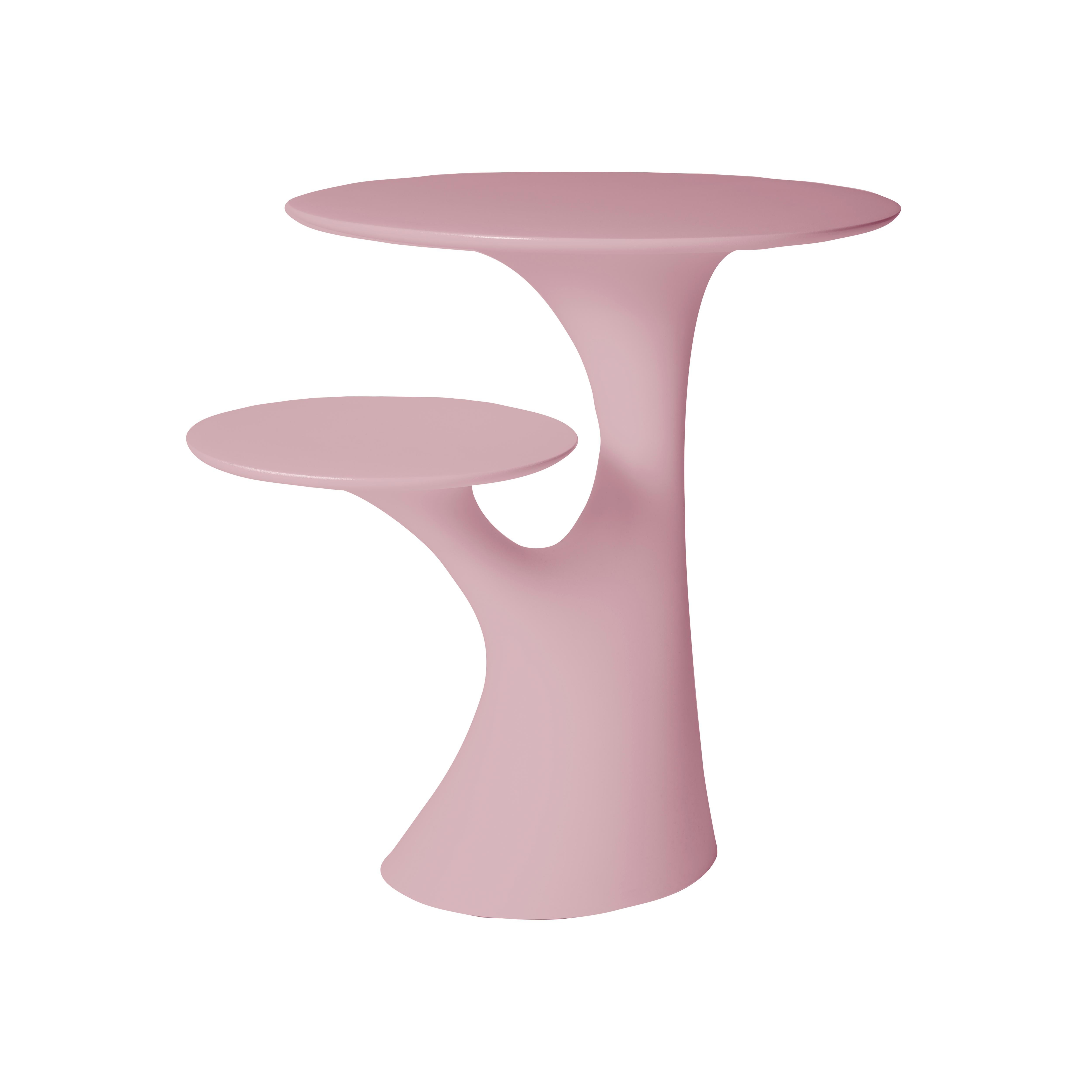 En vente : Pink Table d'appoint moderne en plastique blanc, gris, vert, rose ou en forme d'arbre par Stefano Giovannoni 2