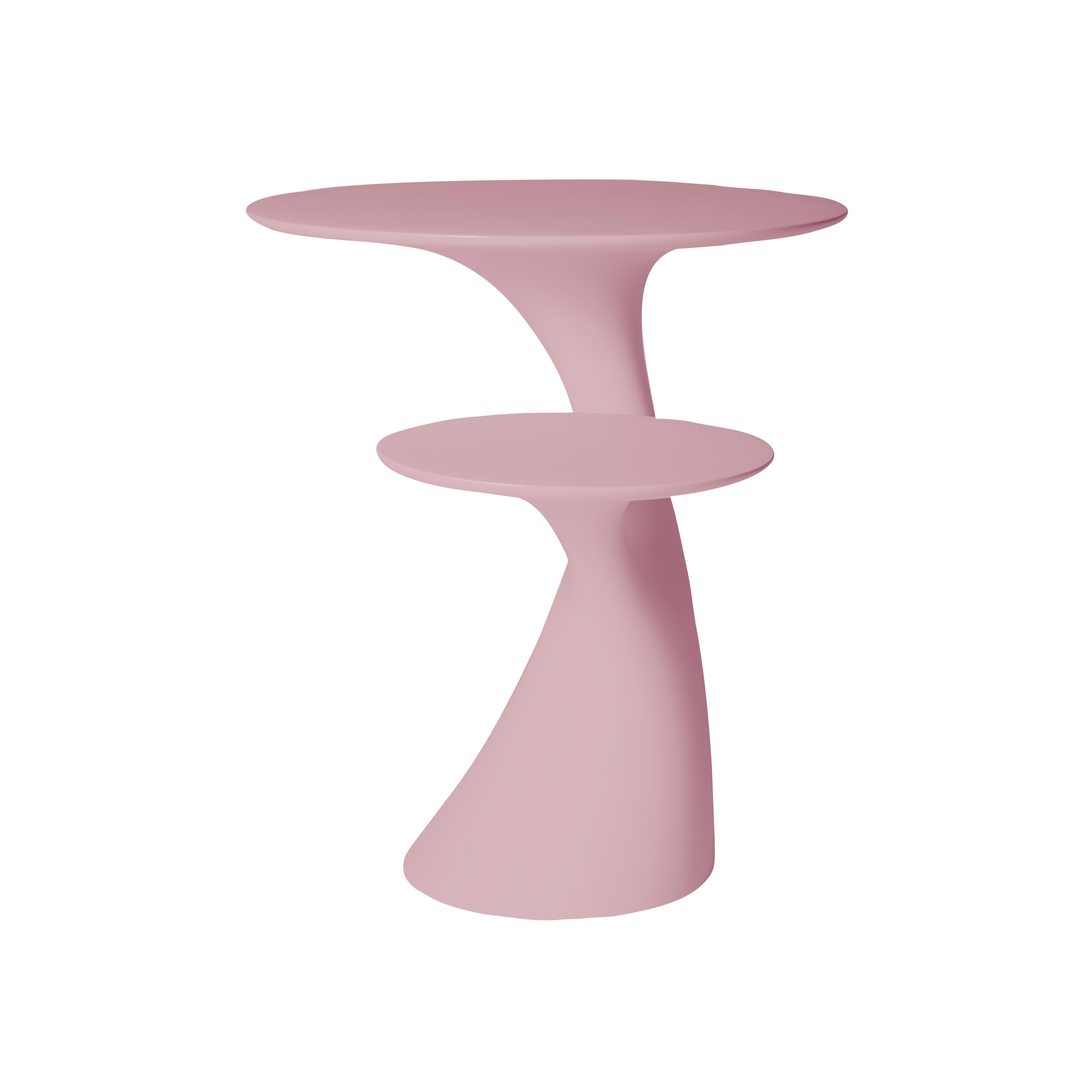 En vente : Pink Table d'appoint moderne en plastique blanc, gris, vert, rose ou en forme d'arbre par Stefano Giovannoni 3