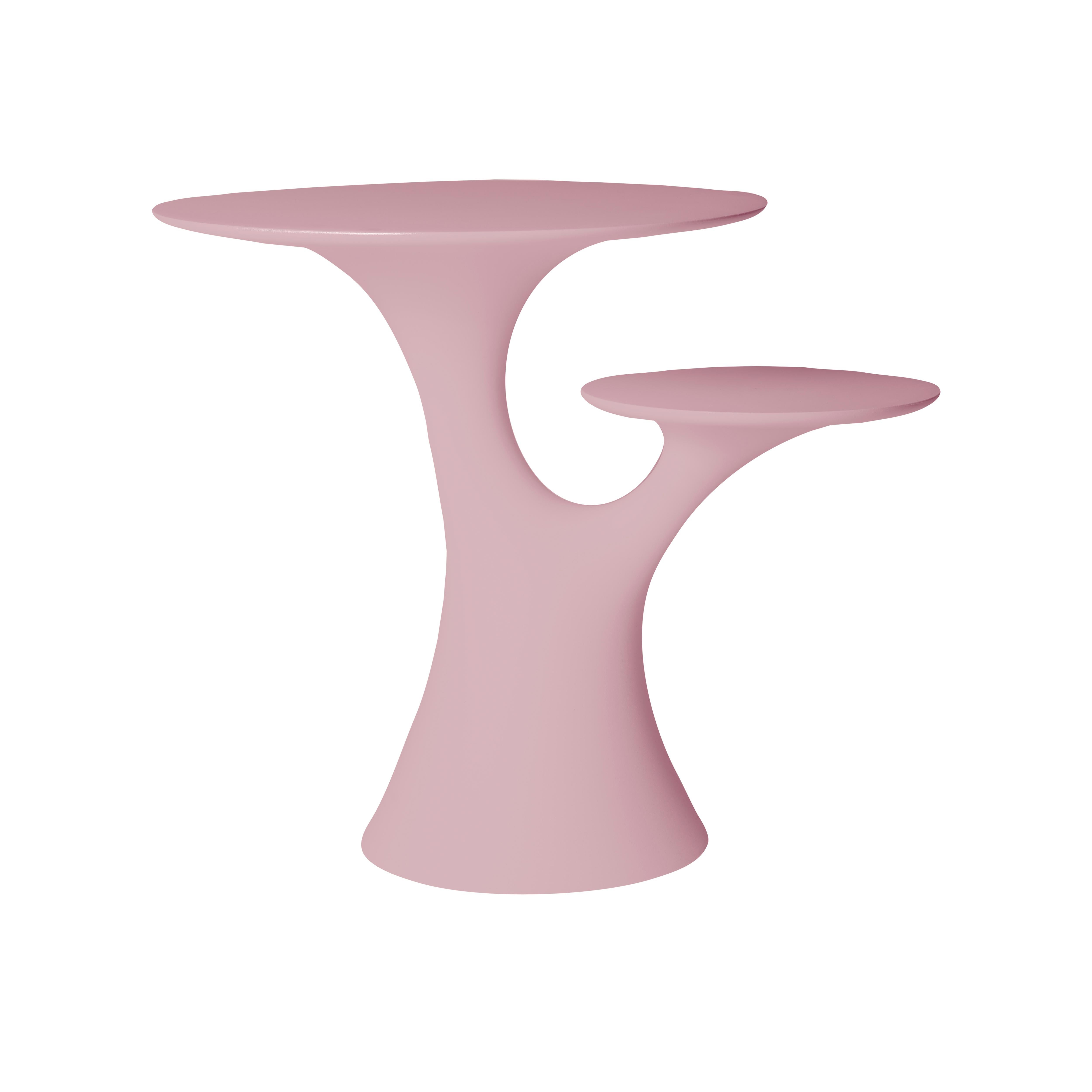 Im Angebot: Moderner moderner Beistelltisch aus Kunststoff in Weiß, Grau, Grün, Rosa oder Baum von Stefano Giovannoni (Pink) 4
