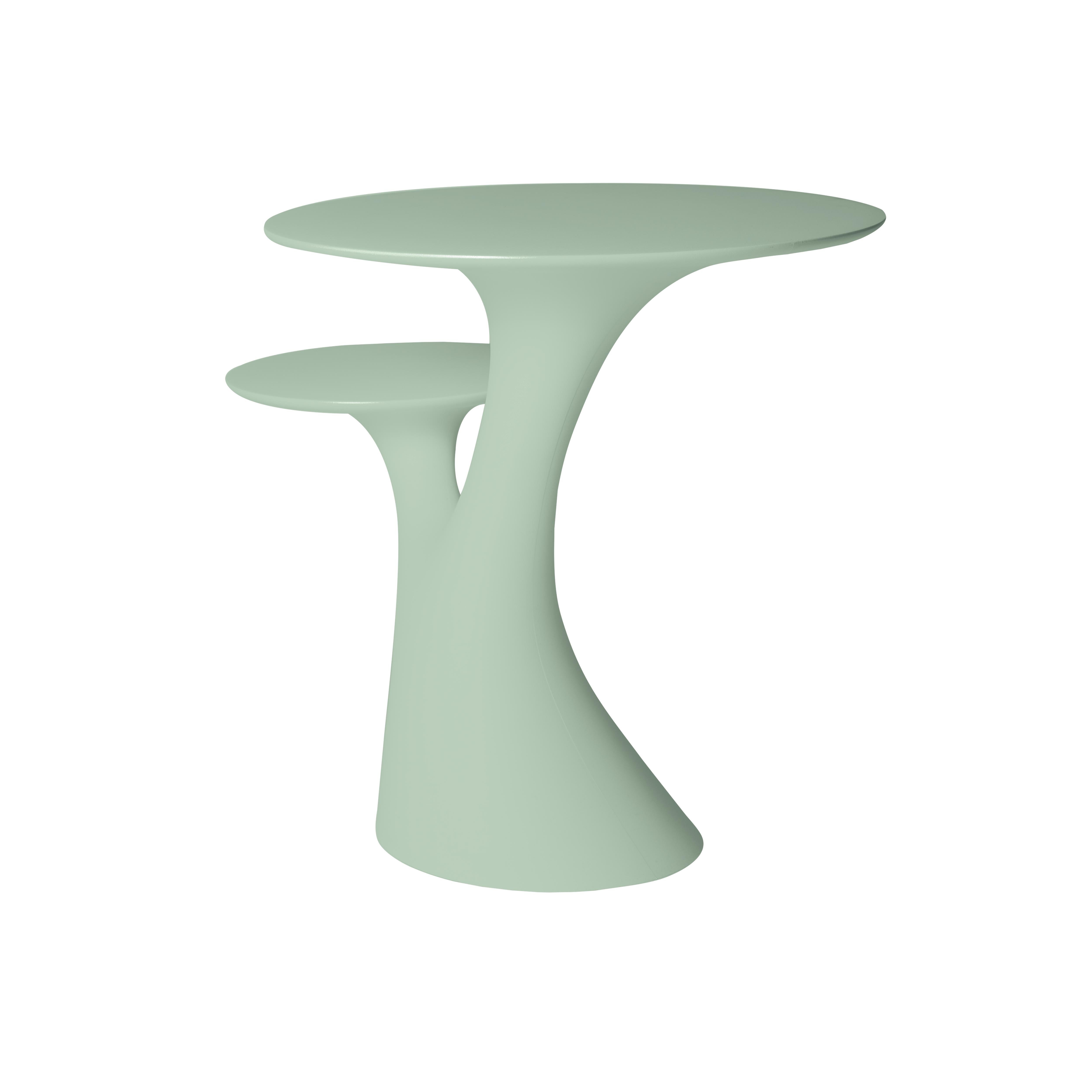 En vente : Green (Balsam Green) Table d'appoint moderne en plastique blanc, gris, vert, rose ou en forme d'arbre par Stefano Giovannoni