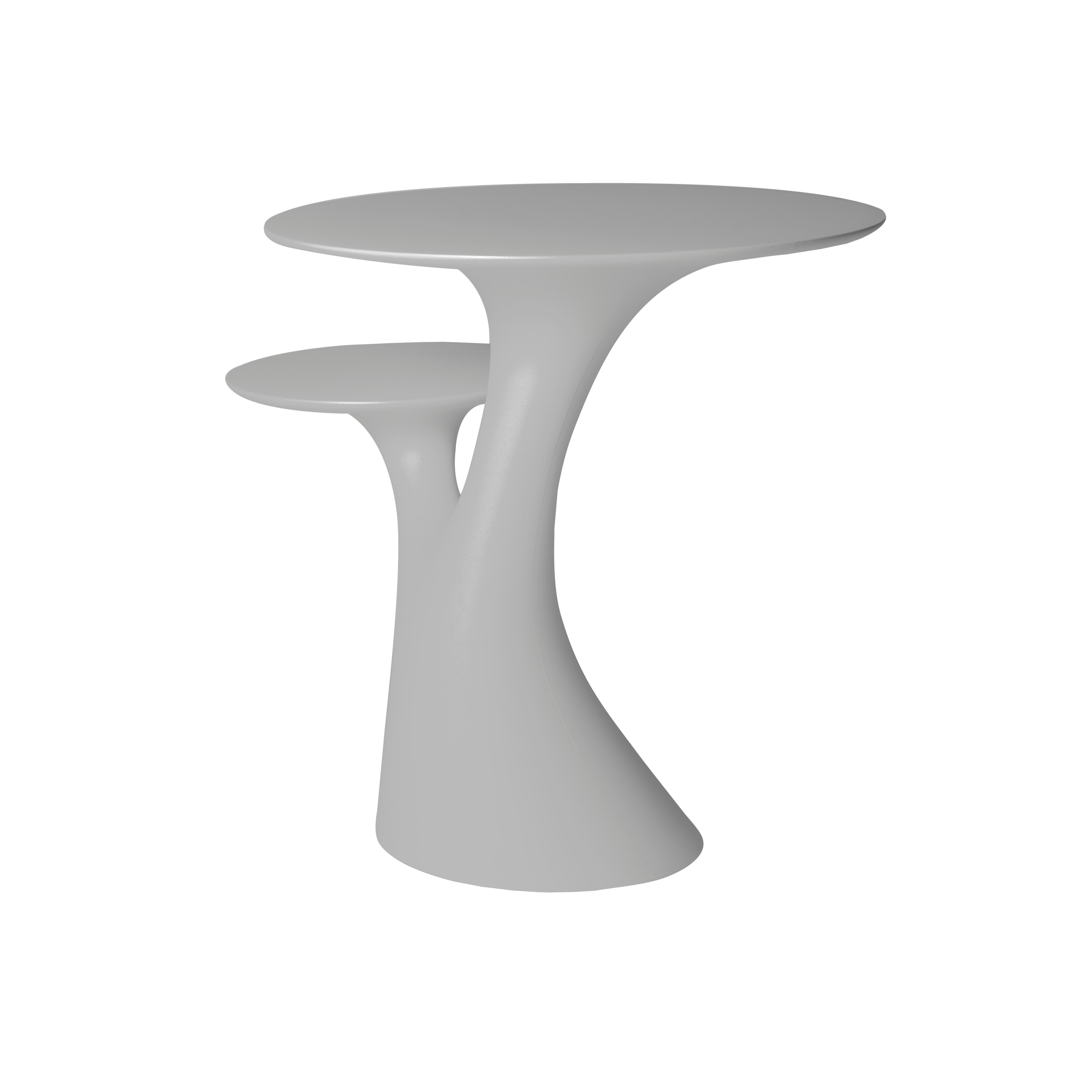 En vente : Gray Table d'appoint moderne en plastique blanc, gris, vert, rose ou en forme d'arbre par Stefano Giovannoni