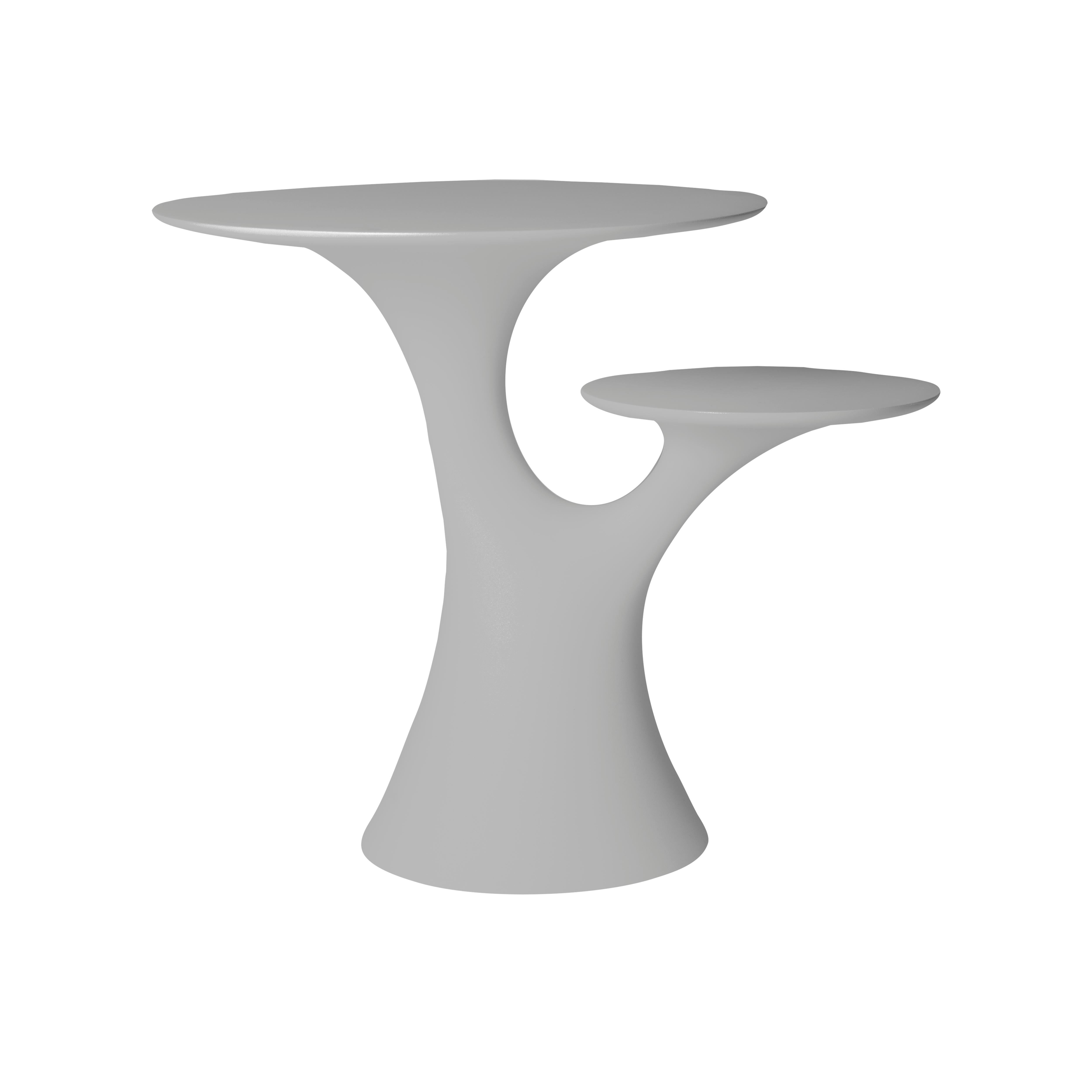 En vente : Gray Table d'appoint moderne en plastique blanc, gris, vert, rose ou en forme d'arbre par Stefano Giovannoni 4