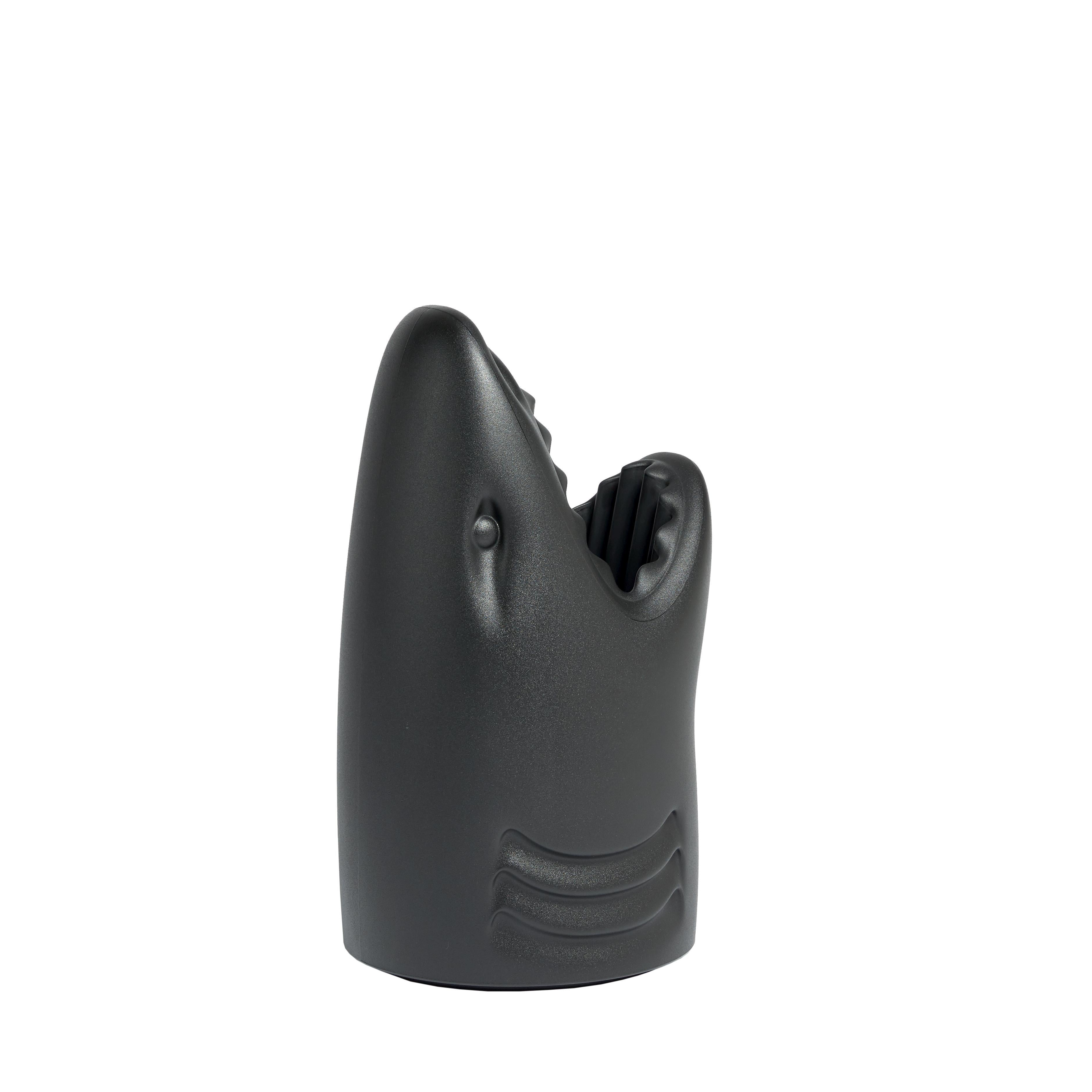 For Sale: Black Modern Plastic Black Shark Umbrella Stand or Champagne Cooler, Studio Job 2