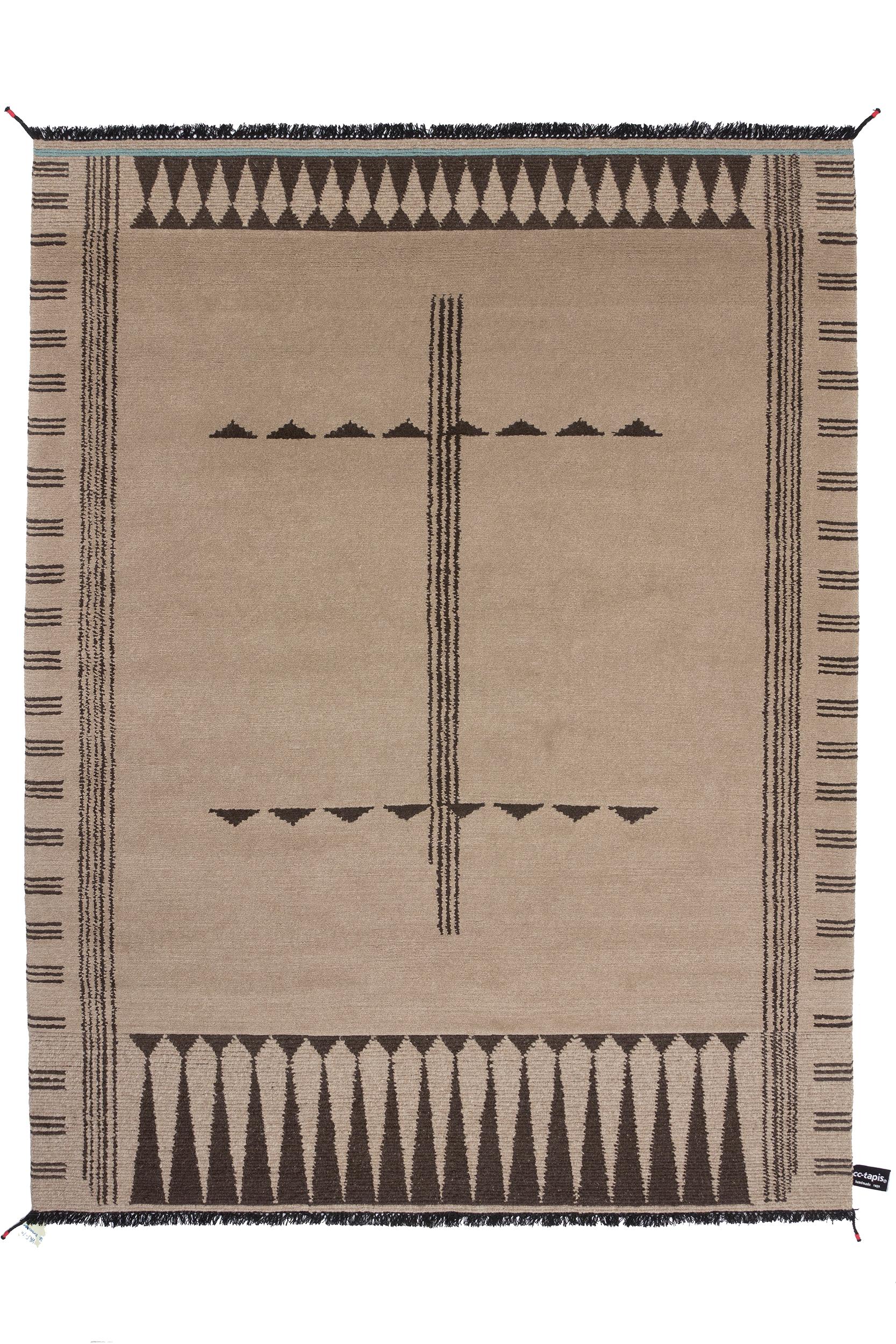 For Sale: Brown (Undyed) cc-tapis Primitive Weave 1 Rug by Chiara Andreatti