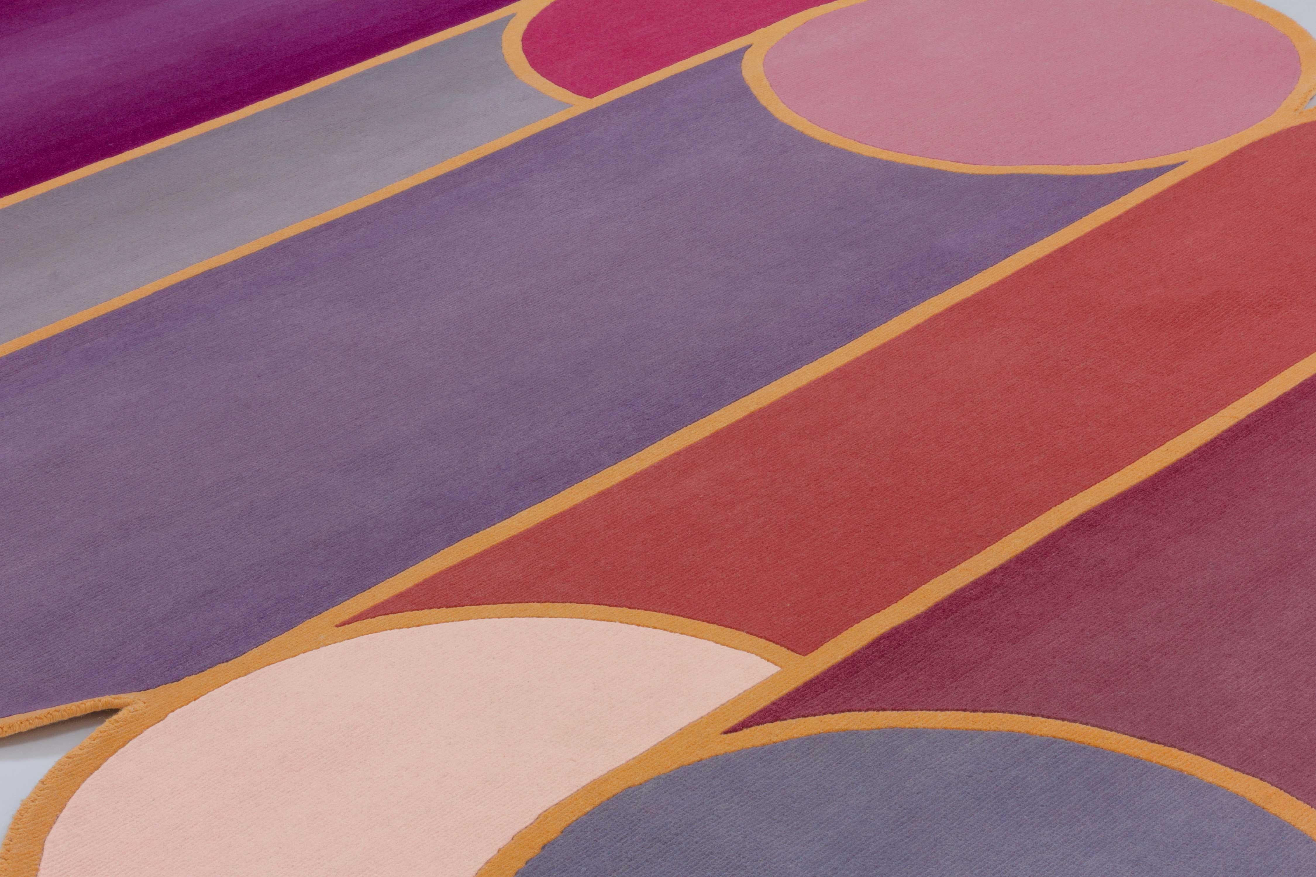 Im Angebot: cc-tapis Rotazioni A Teppich von Patricia Urquiola, Pink (Pink ) 3