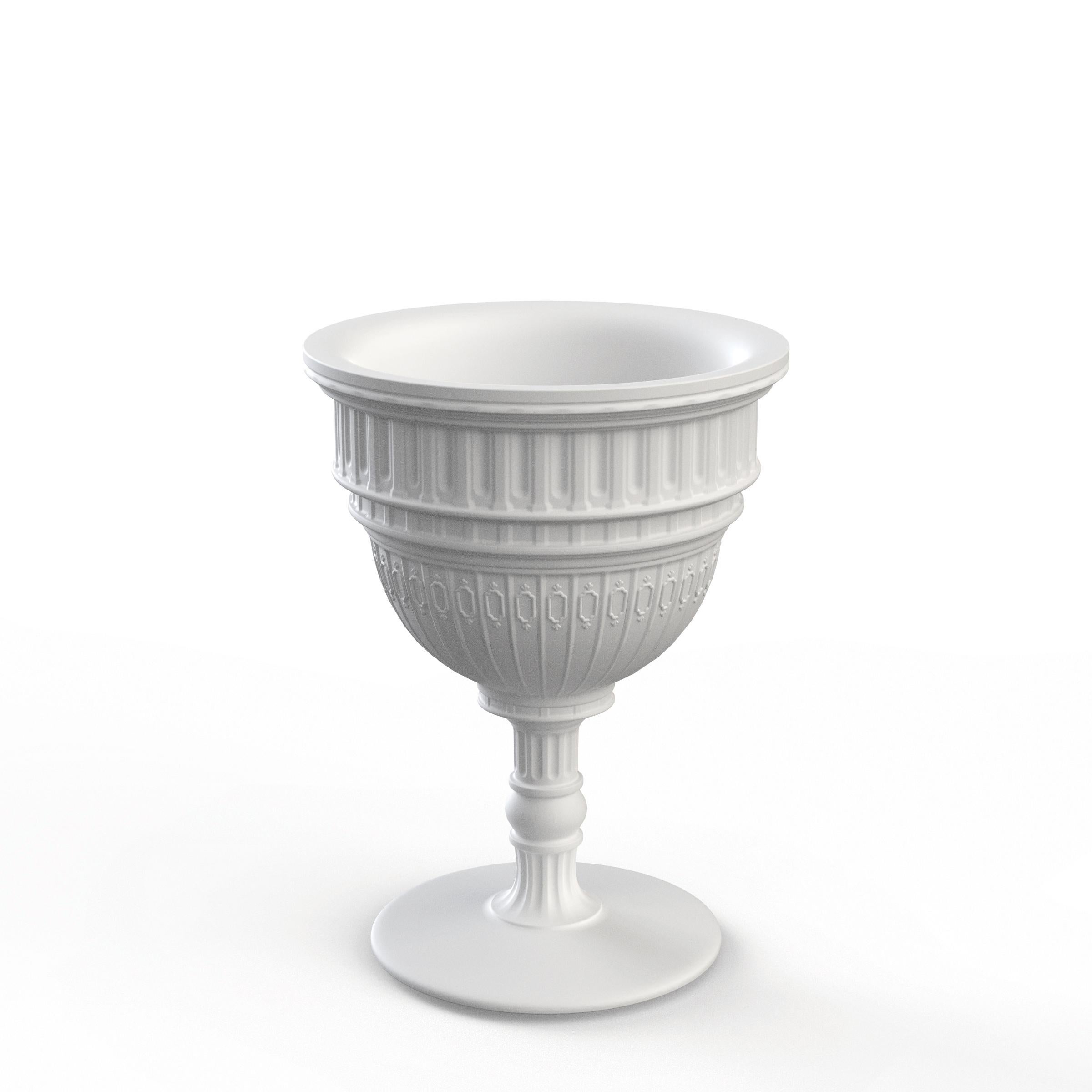 For Sale: White Modern Black or White Mexican Chinese Inspired Planter or Champagne Cooler 2