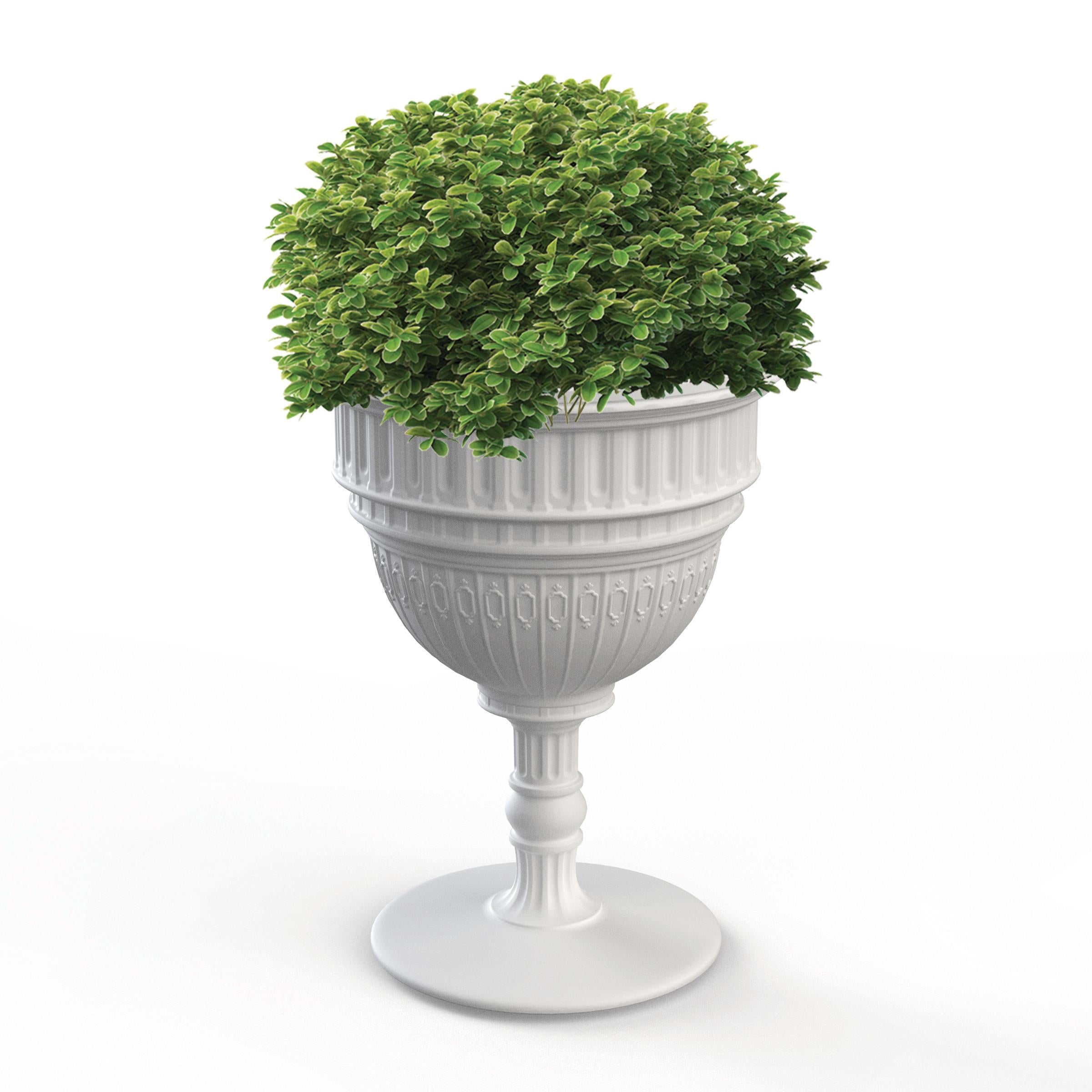 For Sale: White Modern Black or White Mexican Chinese Inspired Planter or Champagne Cooler 3