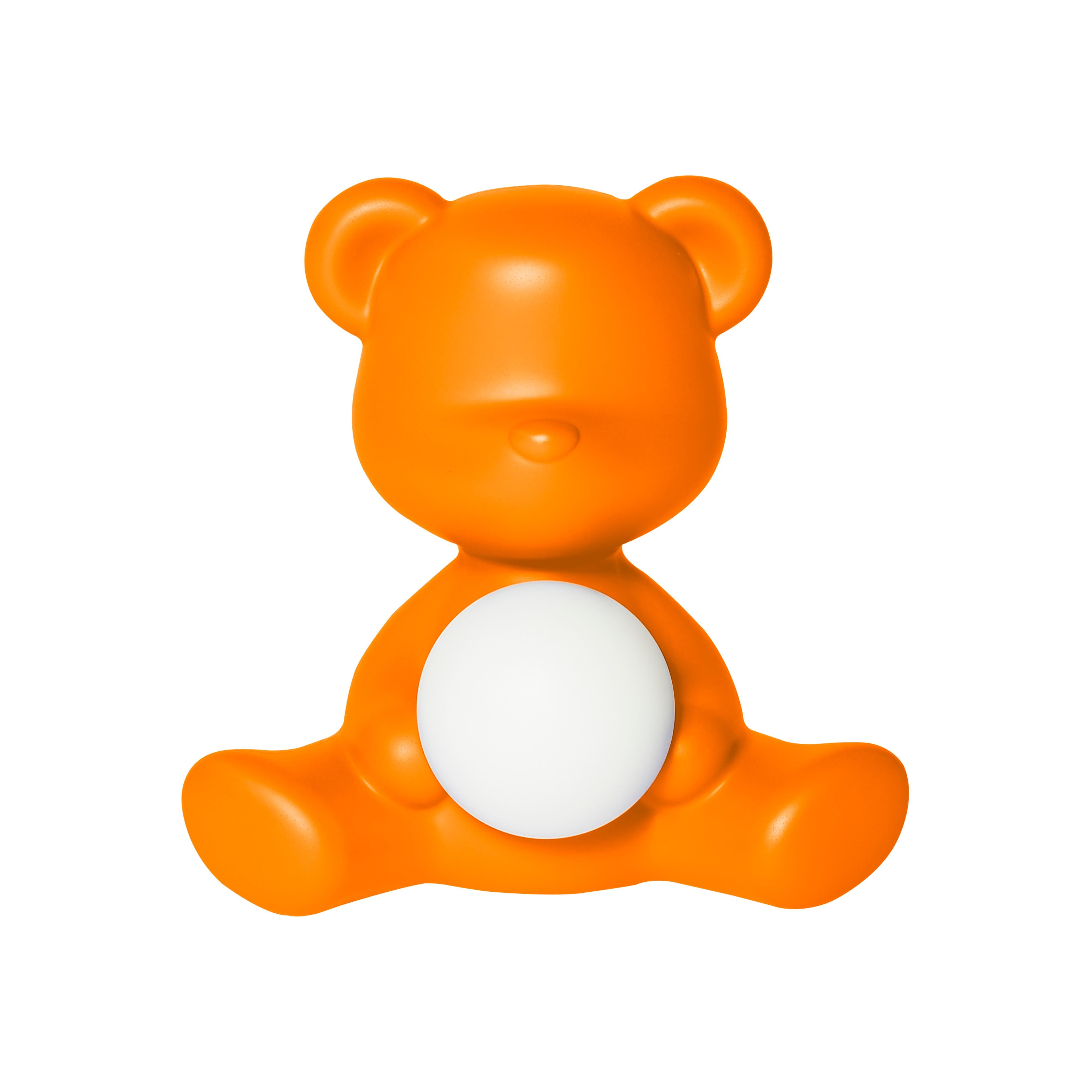 En vente : Orange Lampe de bureau moderne en forme d'ours Teddy, violet, vert, orange, rose, blanc, bleu, noir ou jaune