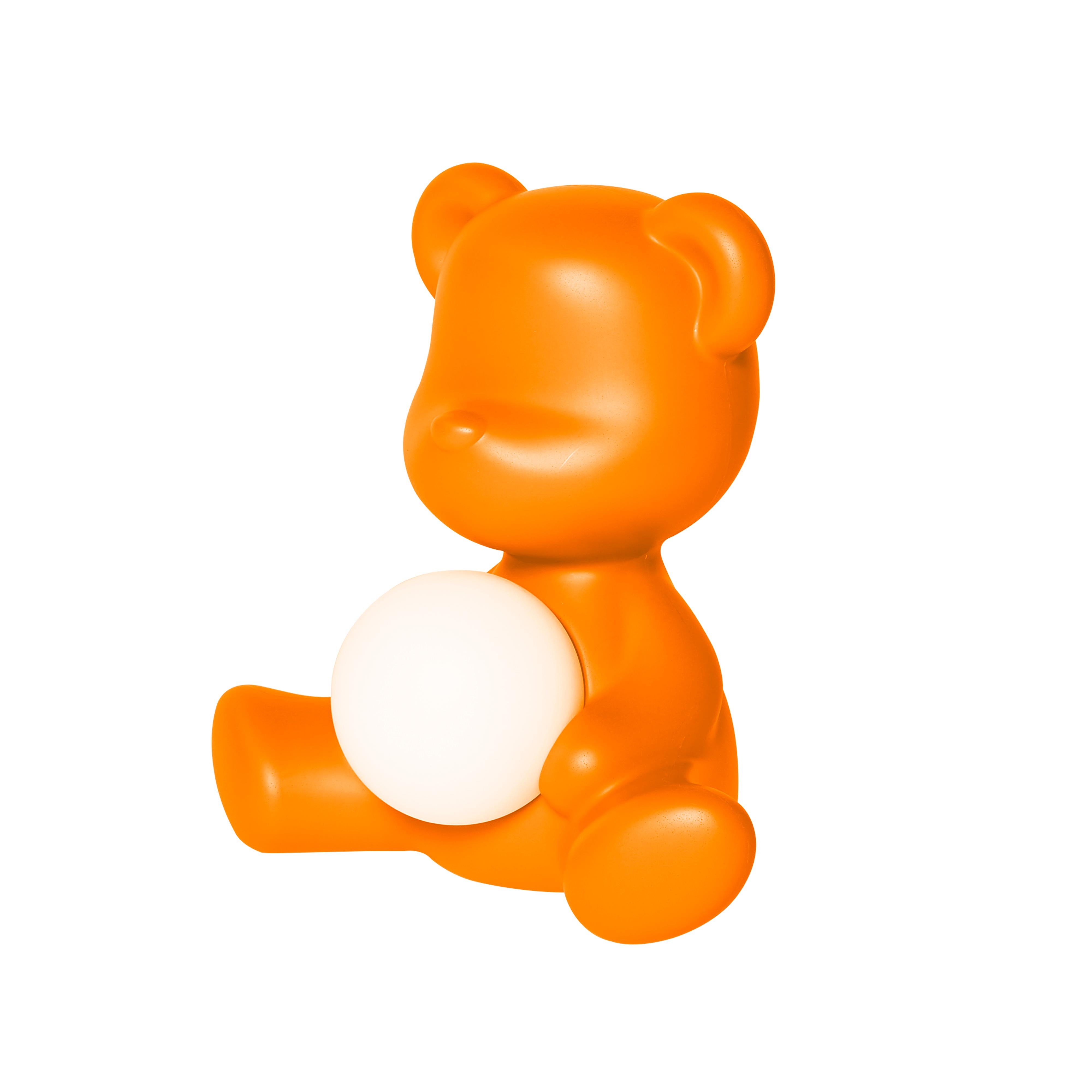 En vente : Orange Lampe de bureau moderne en forme d'ours Teddy, violet, vert, orange, rose, blanc, bleu, noir ou jaune 3