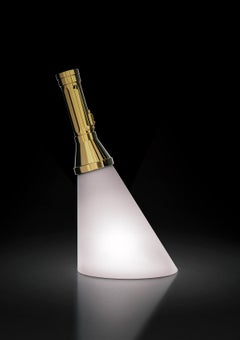 Modern Gold Silver or Titanium Flashlight Table Lamp By Studio Job