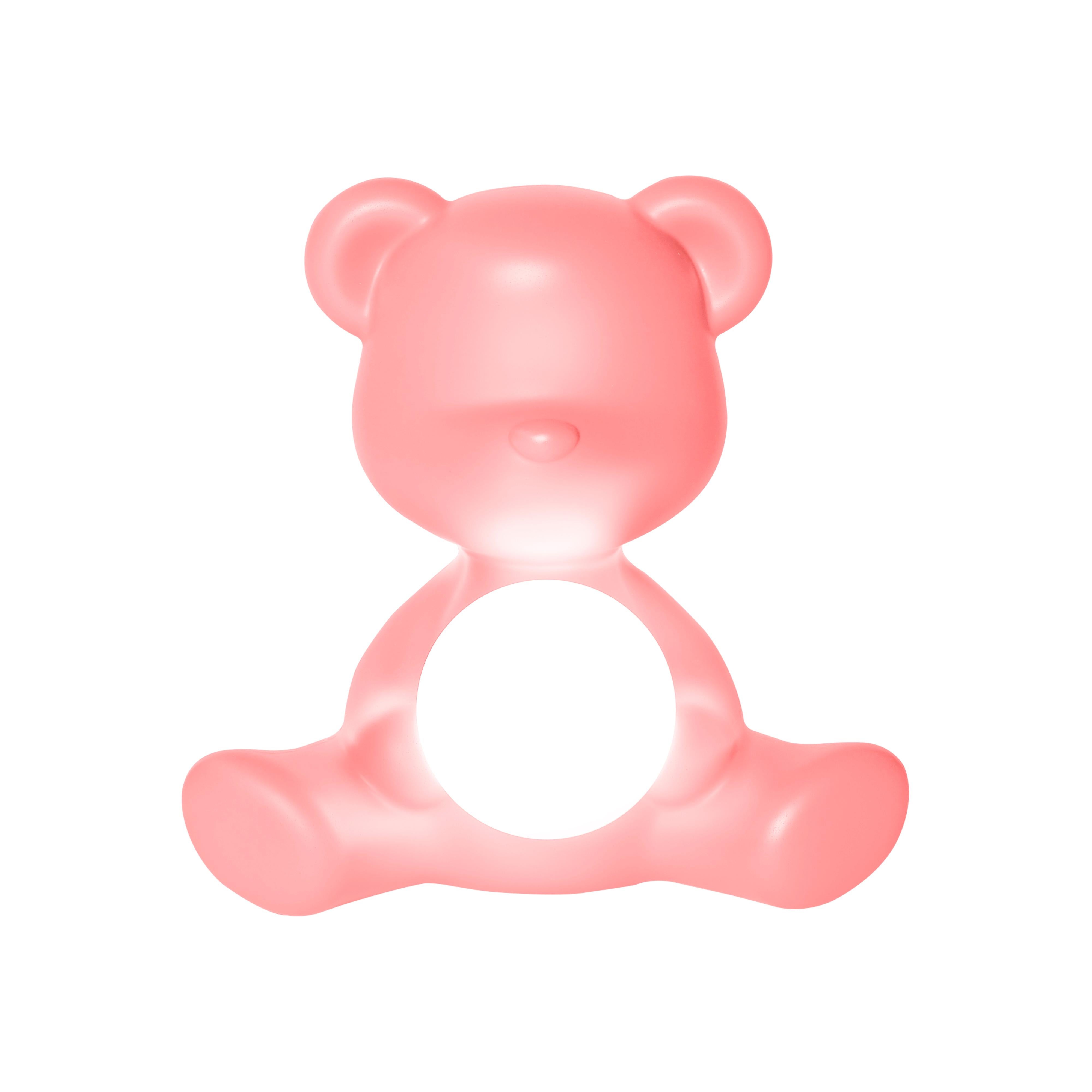 En vente : Pink (Bright Pink) Lampe de bureau moderne en forme d'ours Teddy, violet, vert, orange, rose, blanc, bleu, noir ou jaune 2