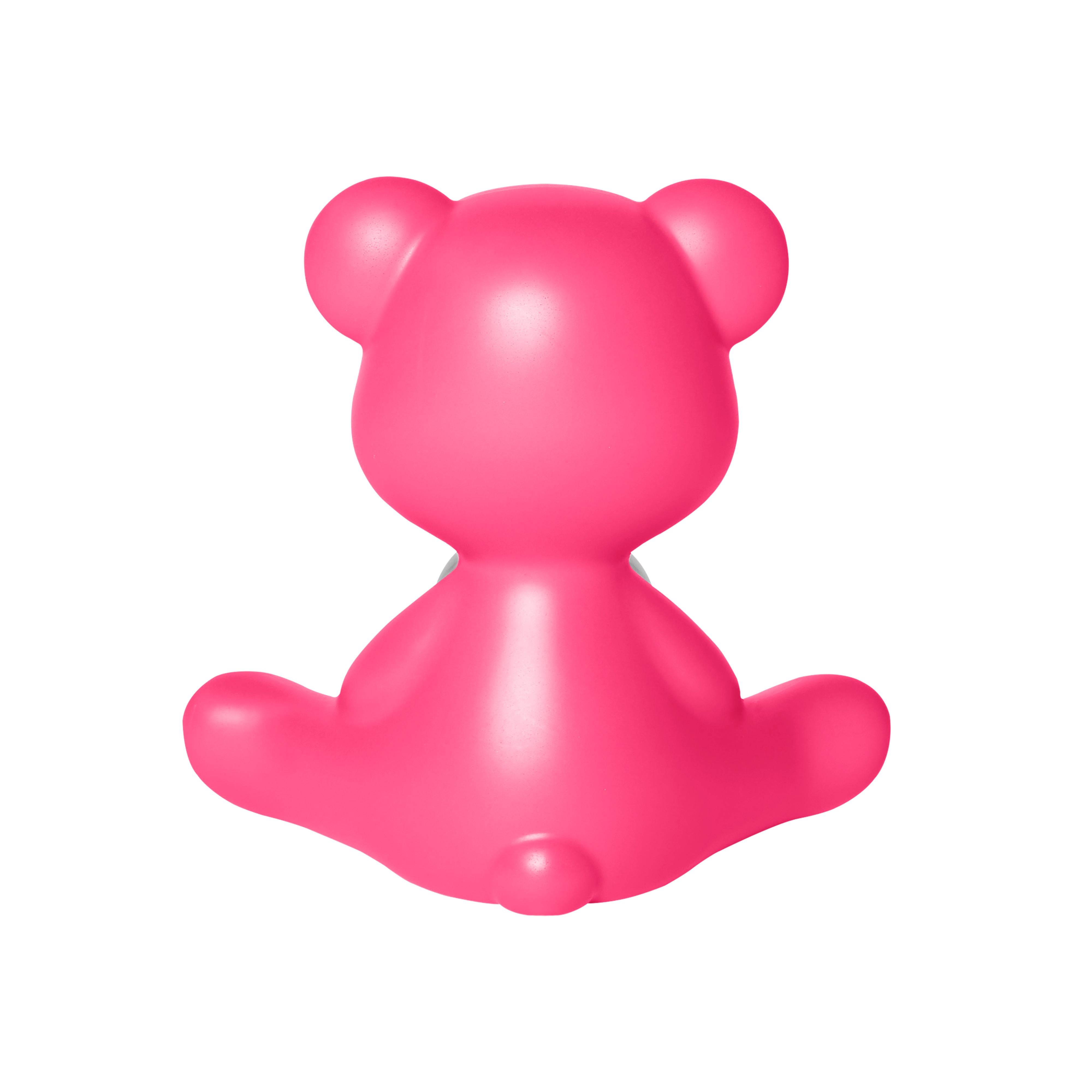 For Sale: Pink (Fuxia) Modern Purple Green Orange Pink White Blue Black or Yellow Teddy Bear Table Lamp 7