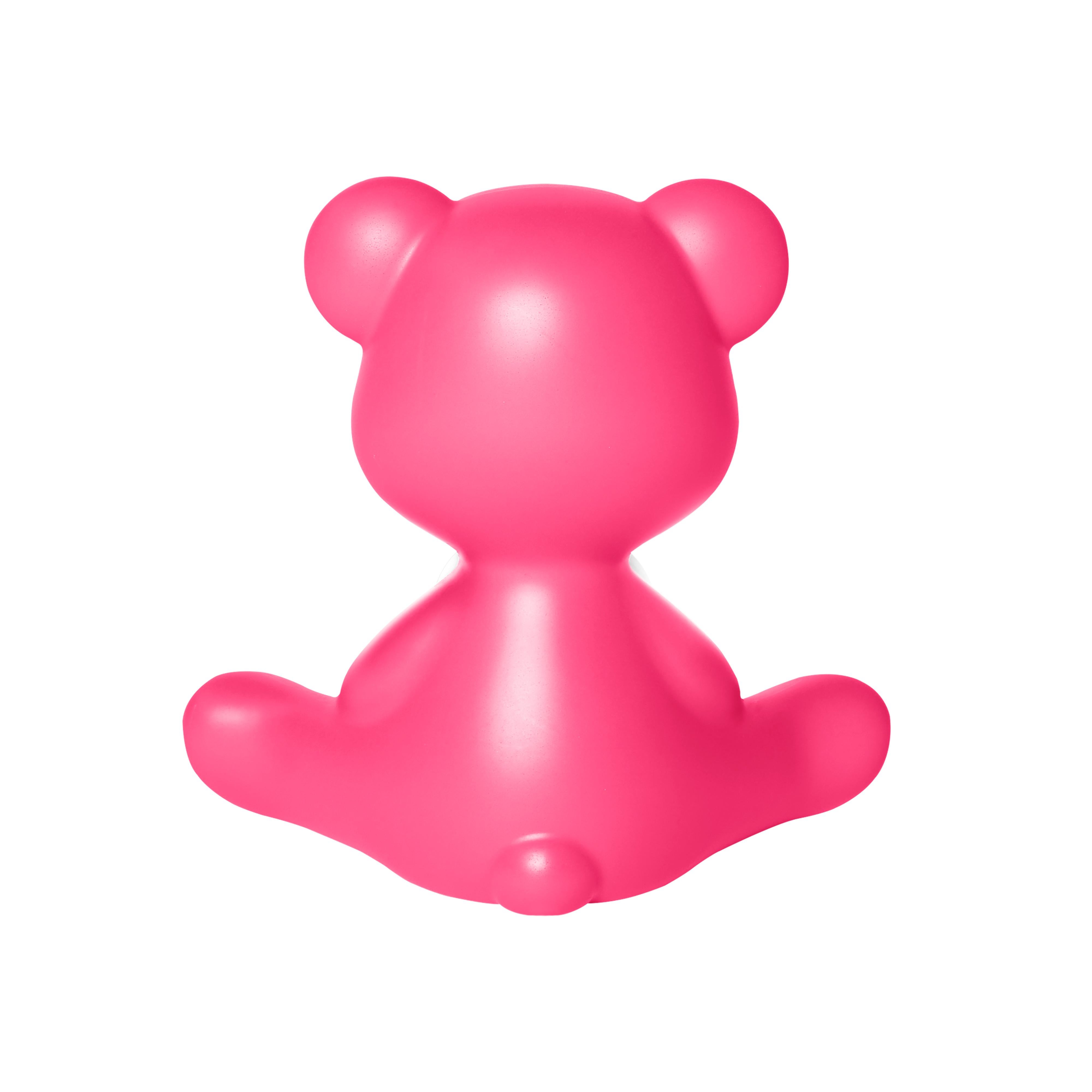 For Sale: Pink (Fuxia) Modern Purple Green Orange Pink White Blue Black or Yellow Teddy Bear Table Lamp 8