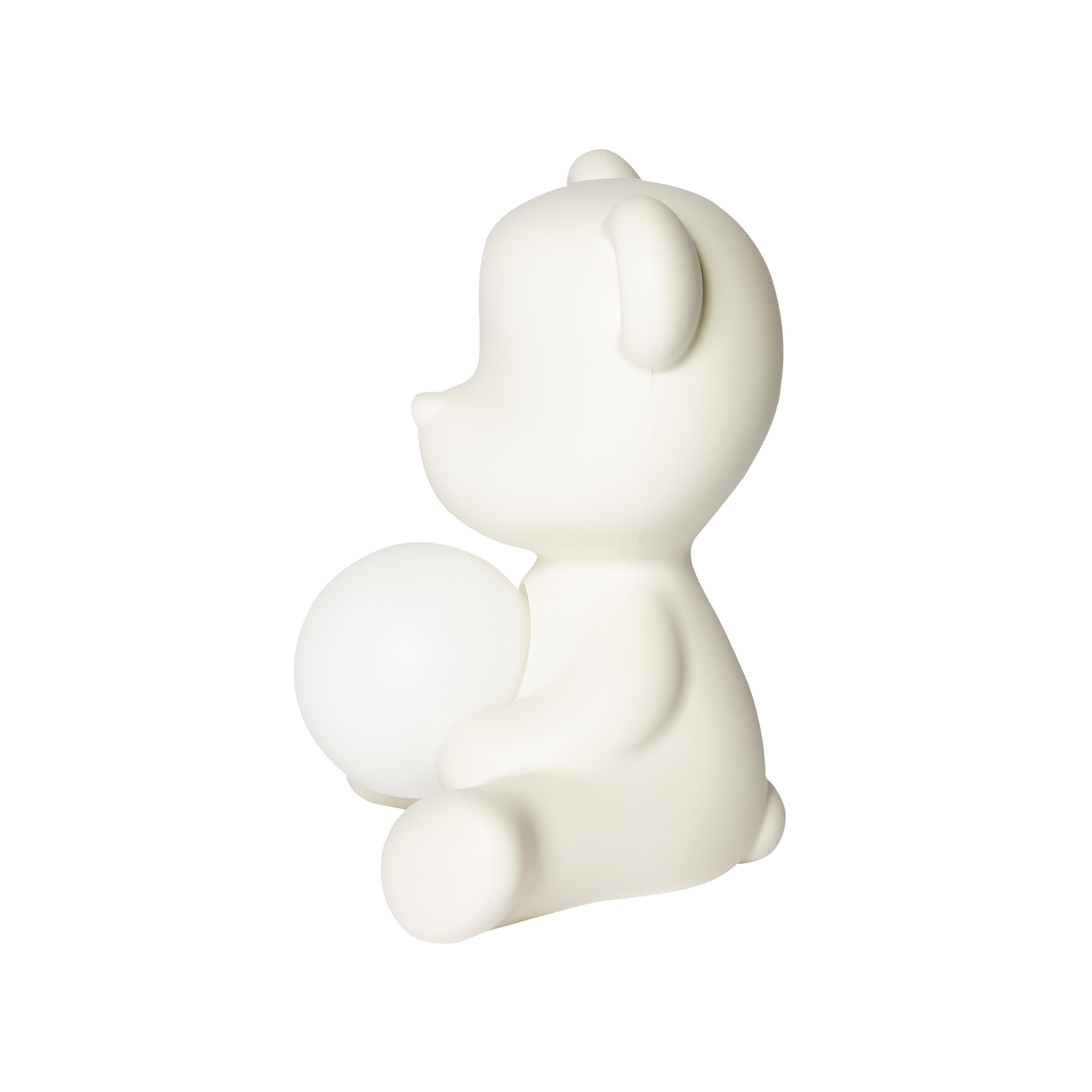 En vente : White Lampe de bureau moderne en forme d'ours Teddy, violet, vert, orange, rose, blanc, bleu, noir ou jaune 5