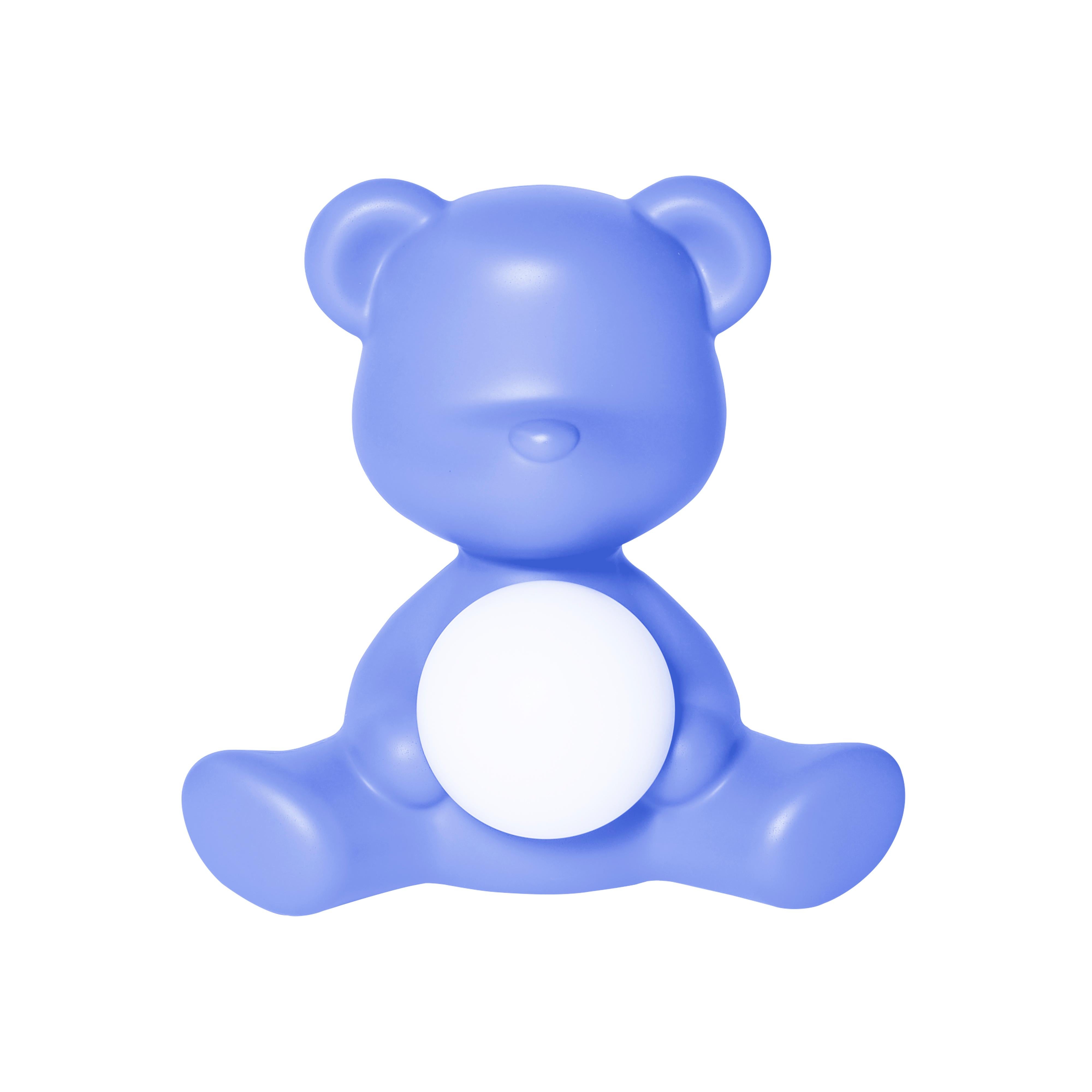 En vente : Blue (Light Blue) Lampe de bureau moderne en forme d'ours Teddy, violet, vert, orange, rose, blanc, bleu, noir ou jaune