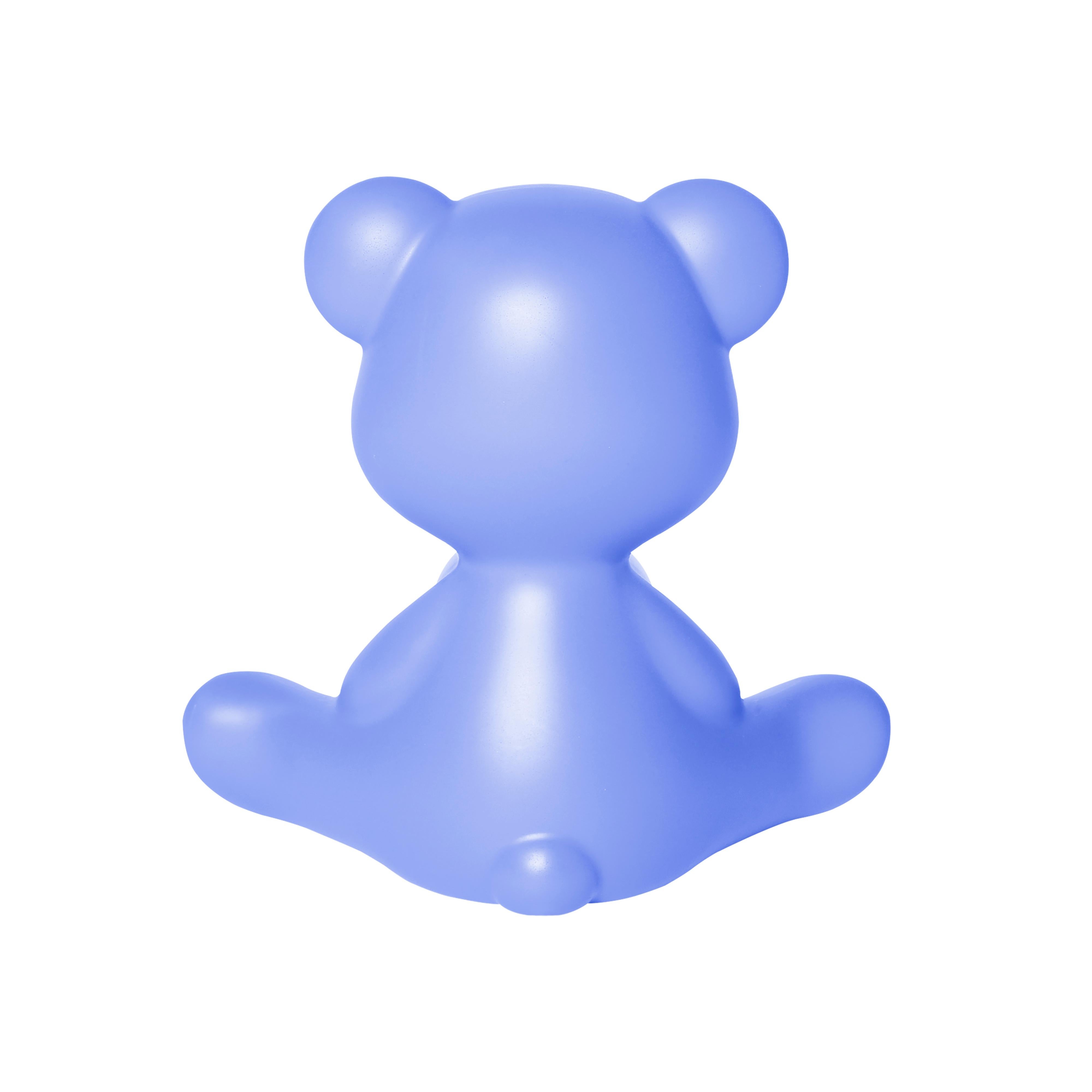 For Sale: Blue (Light Blue) Modern Purple Green Orange Pink White Blue Black or Yellow Teddy Bear Table Lamp 7