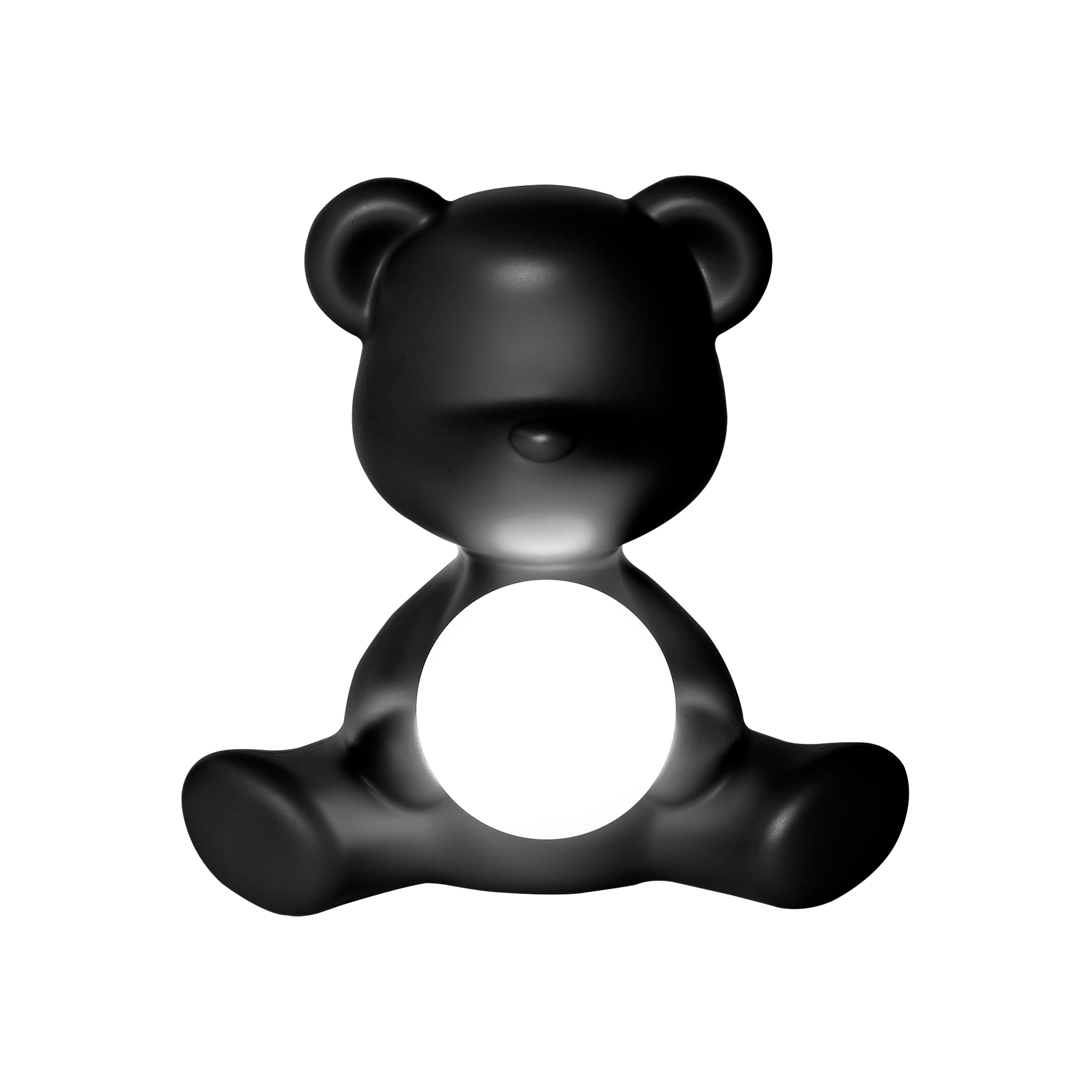 En vente : Black Lampe de bureau moderne en forme d'ours Teddy, violet, vert, orange, rose, blanc, bleu, noir ou jaune 2