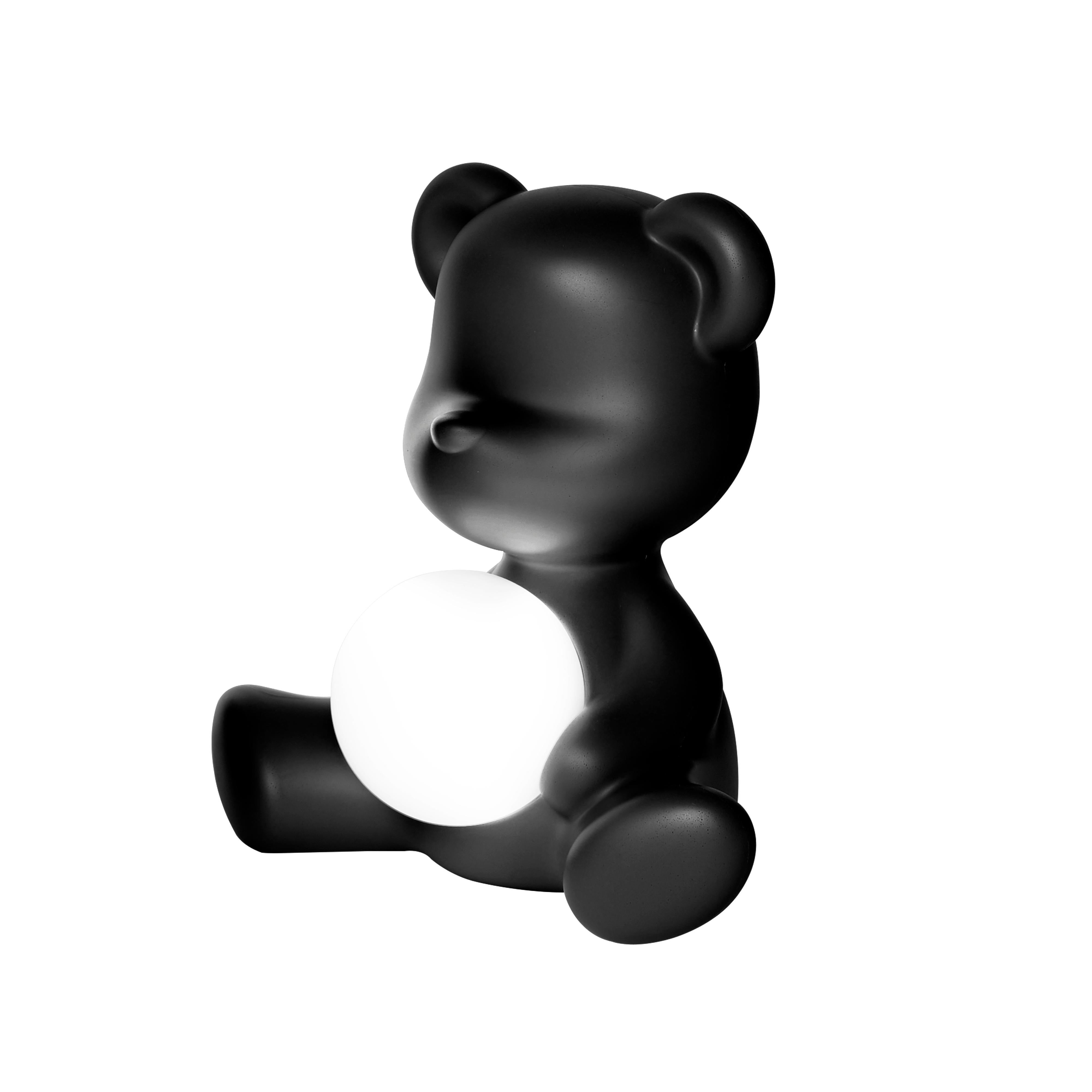 En vente : Black Lampe de bureau moderne en forme d'ours Teddy, violet, vert, orange, rose, blanc, bleu, noir ou jaune 4