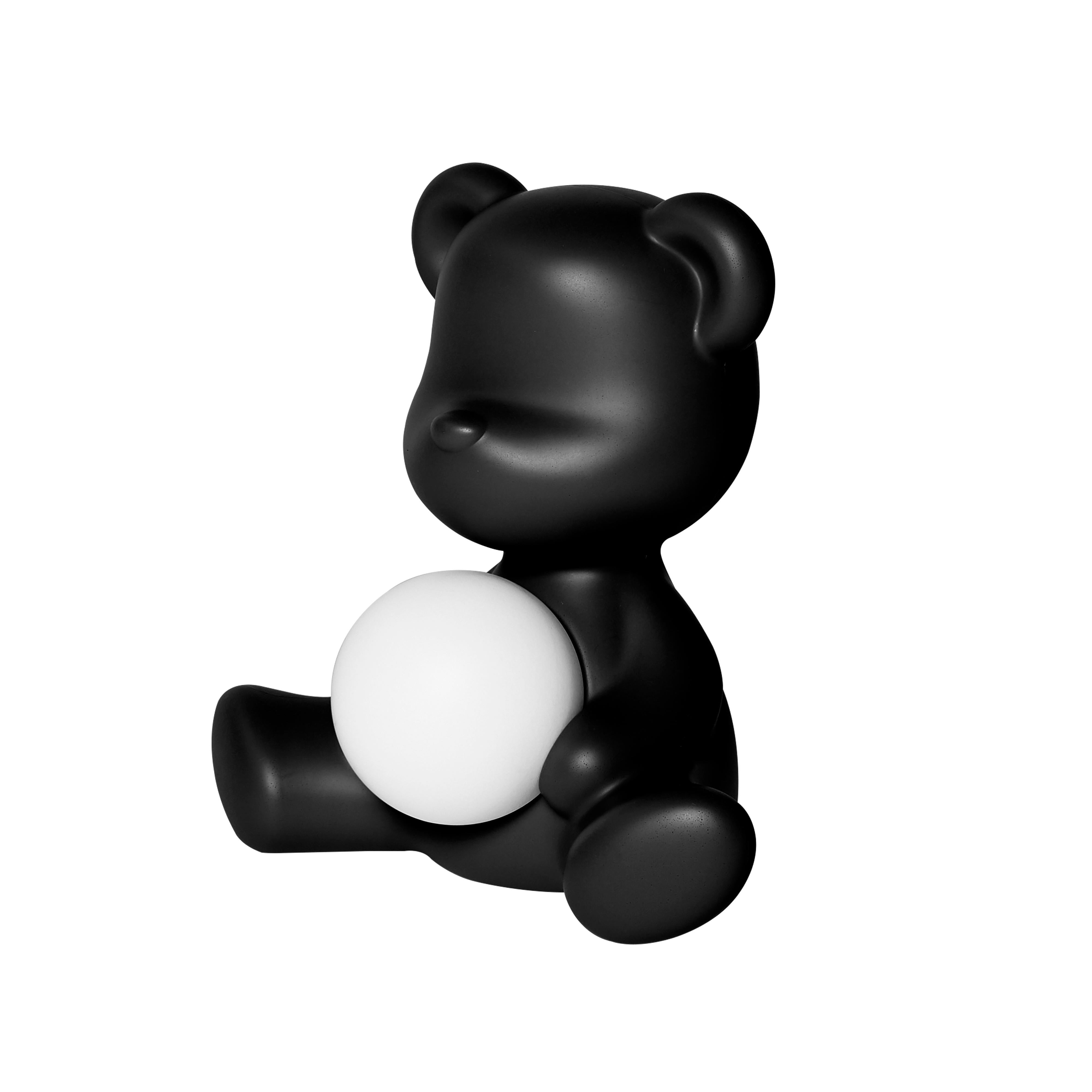 En vente : Black Lampe de bureau moderne en forme d'ours Teddy, violet, vert, orange, rose, blanc, bleu, noir ou jaune 3