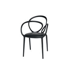 Modern Black Green Beige or White Nordic Loop Dining or Accent Chair Set of 2