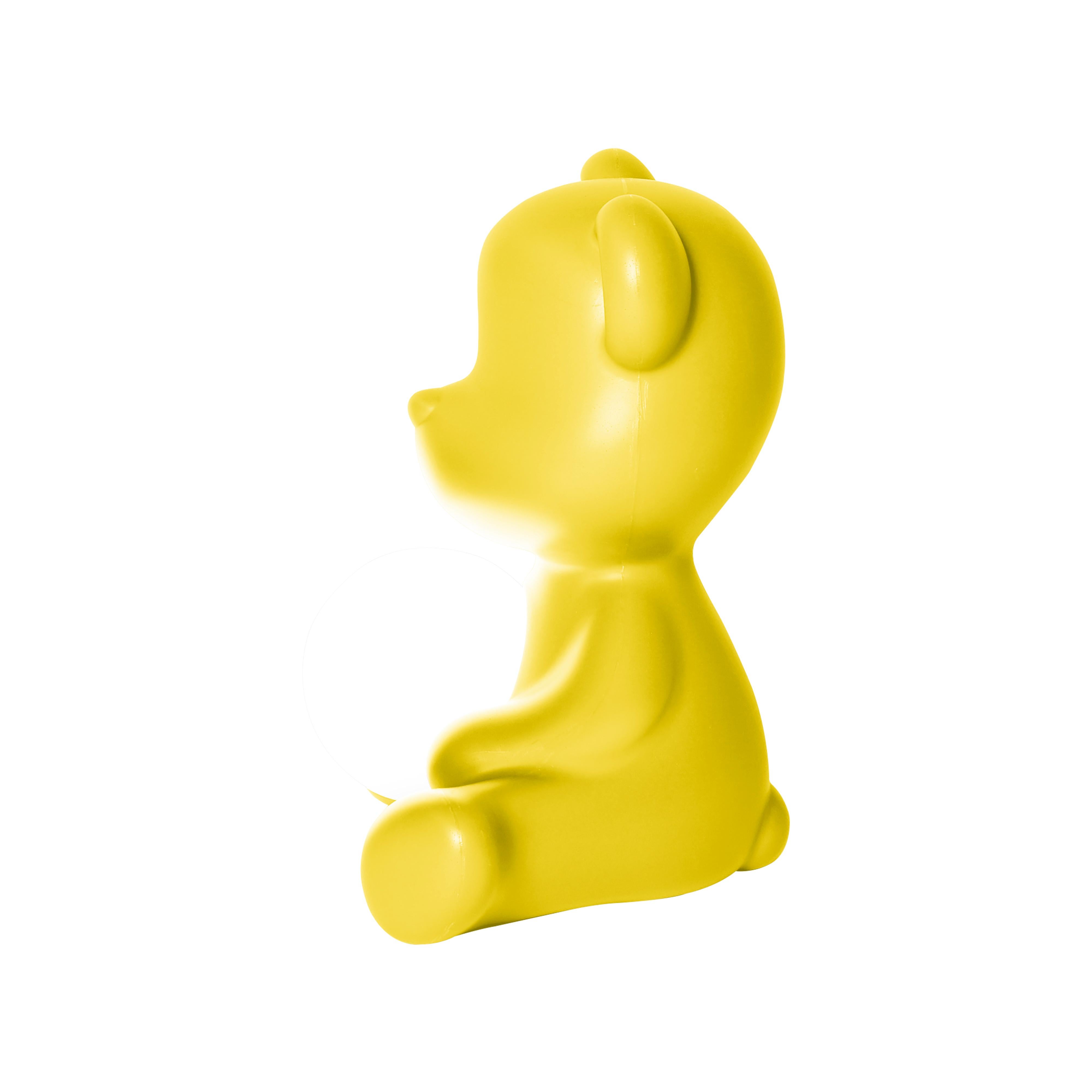 En vente : Yellow Lampe de bureau moderne en forme d'ours Teddy, violet, vert, orange, rose, blanc, bleu, noir ou jaune 7