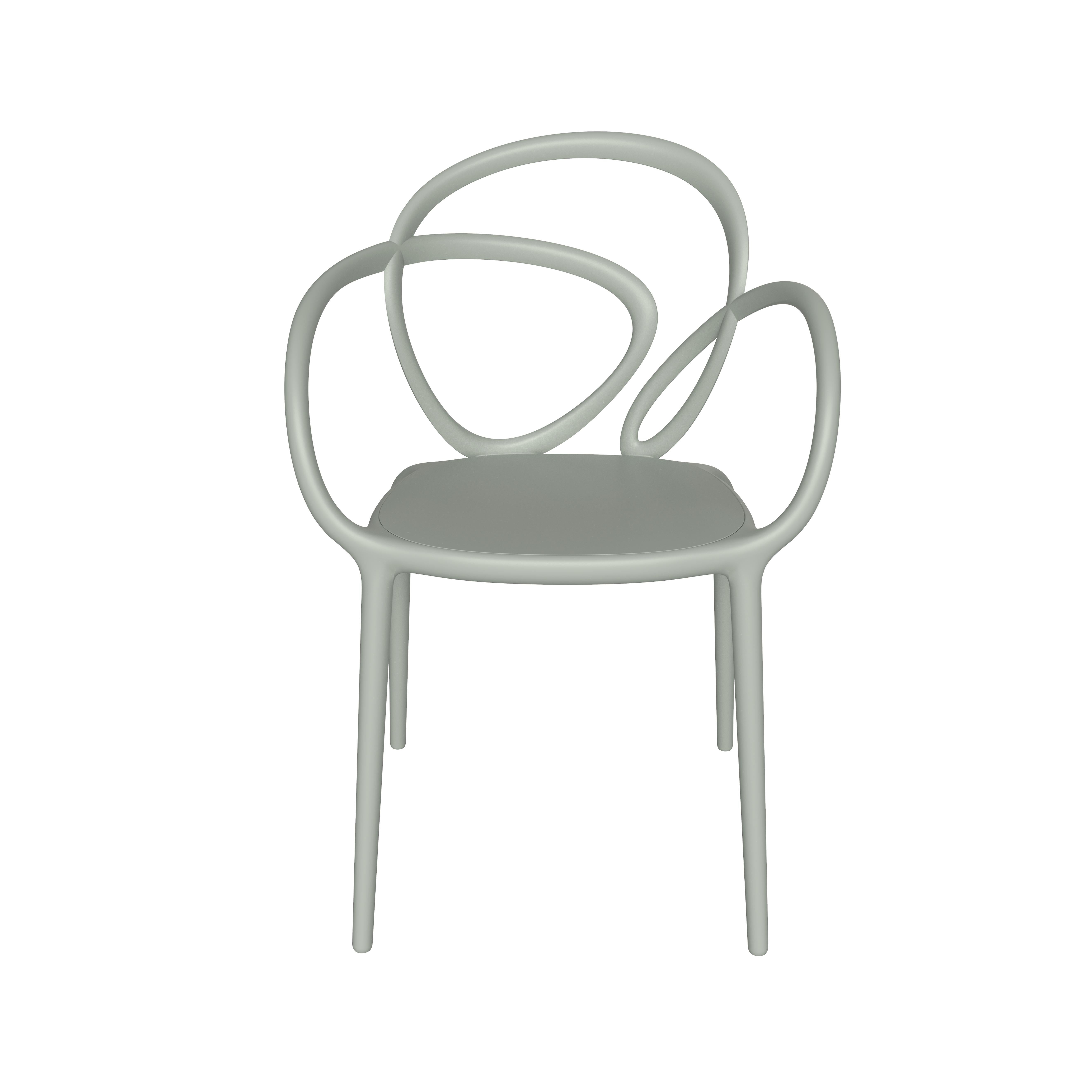 For Sale: Beige Modern Black Green Beige or White Nordic Loop Dining or Accent Chair Set of 2
