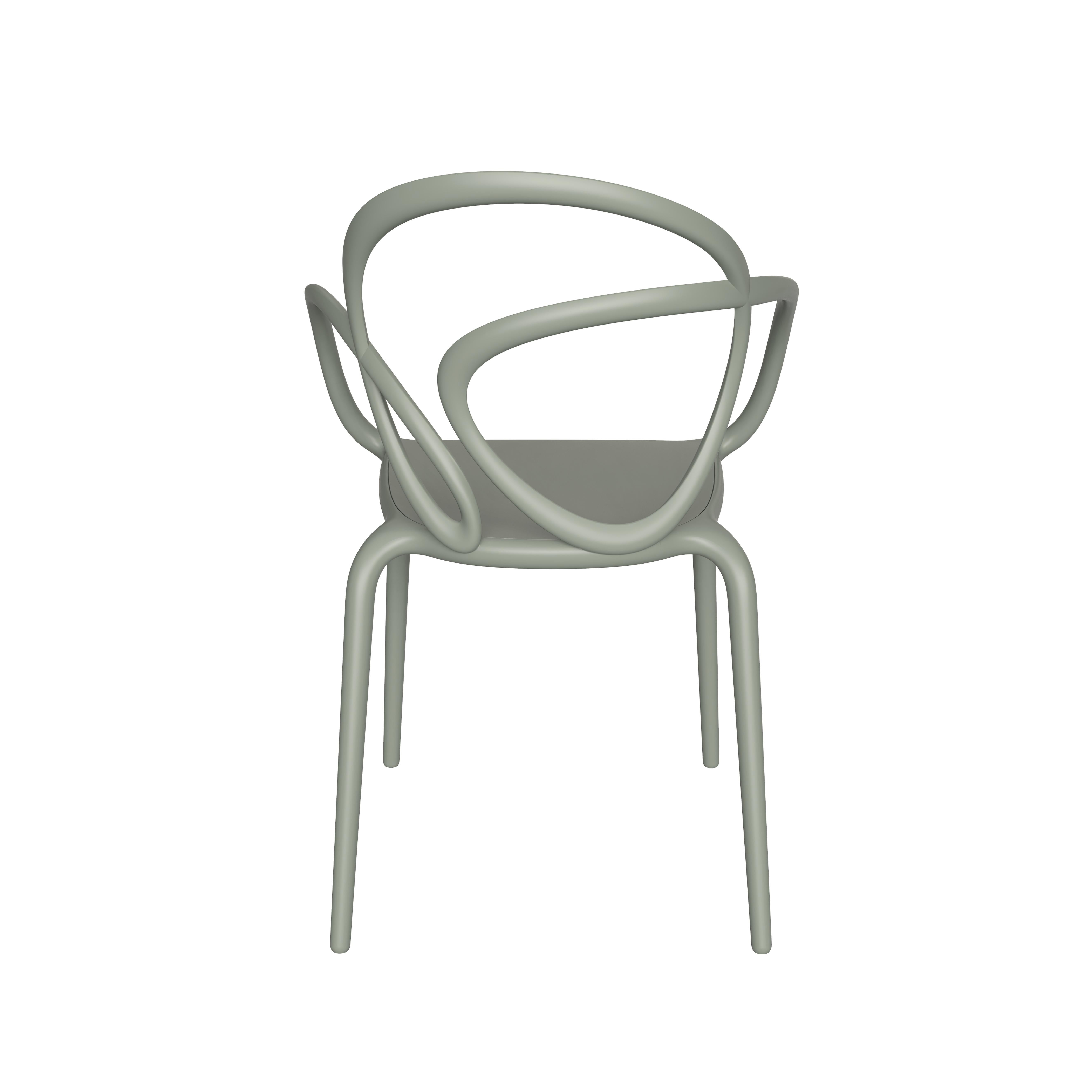 En vente : Beige The Moderns Greene & Greene Beige or White Nordic Loop Chaise de salle à manger ou d'appoint Set of 2  3