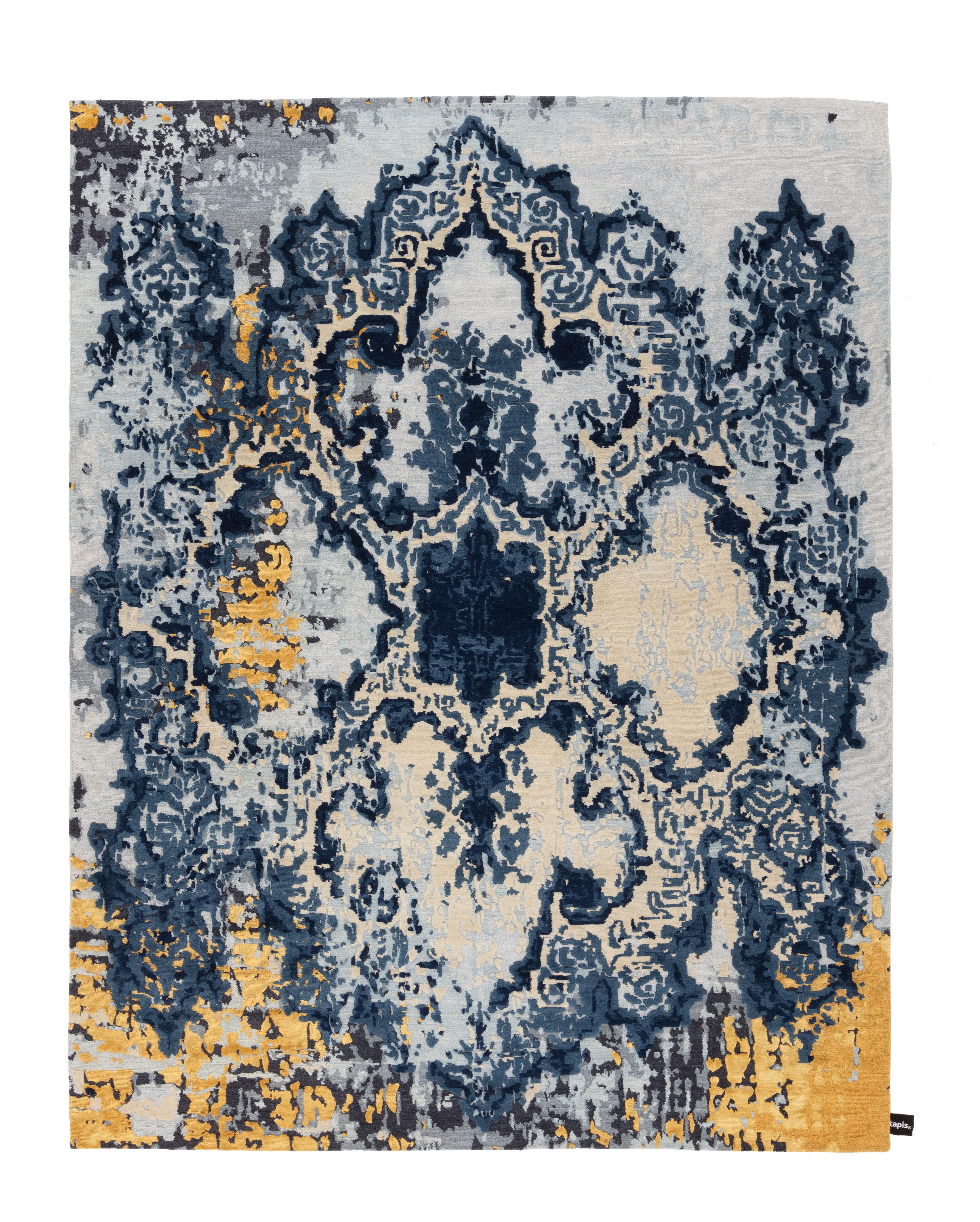 Im Angebot: cc-tapis Traces dOrient Teppich, Blue (Blue & Gold)