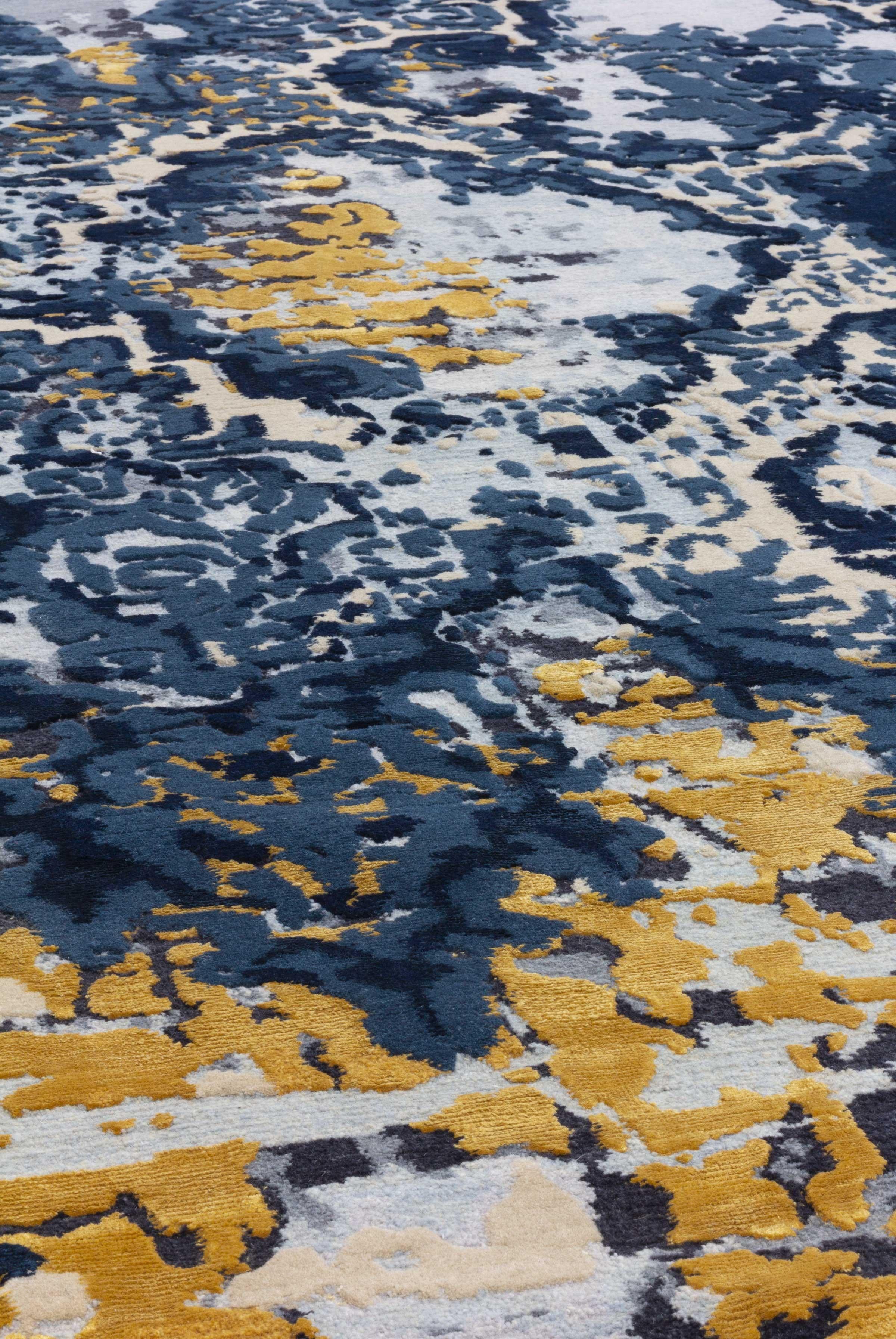 Im Angebot: cc-tapis Traces dOrient Teppich, Blue (Blue & Gold) 2