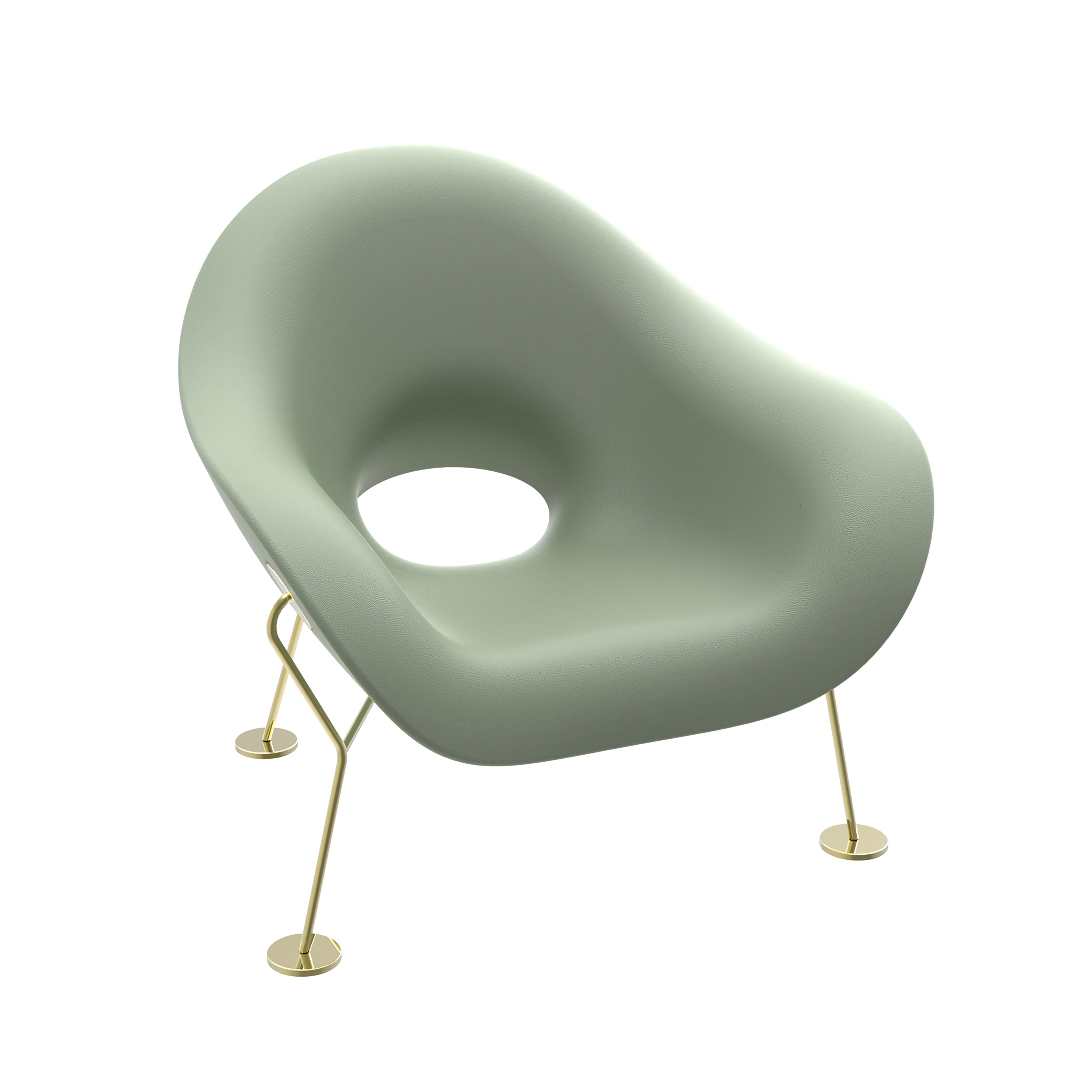 Im Angebot: Moderner Sessel oder Esszimmerstuhl aus Messing in Schwarz, Weiß, Grün oder Rosa () 2