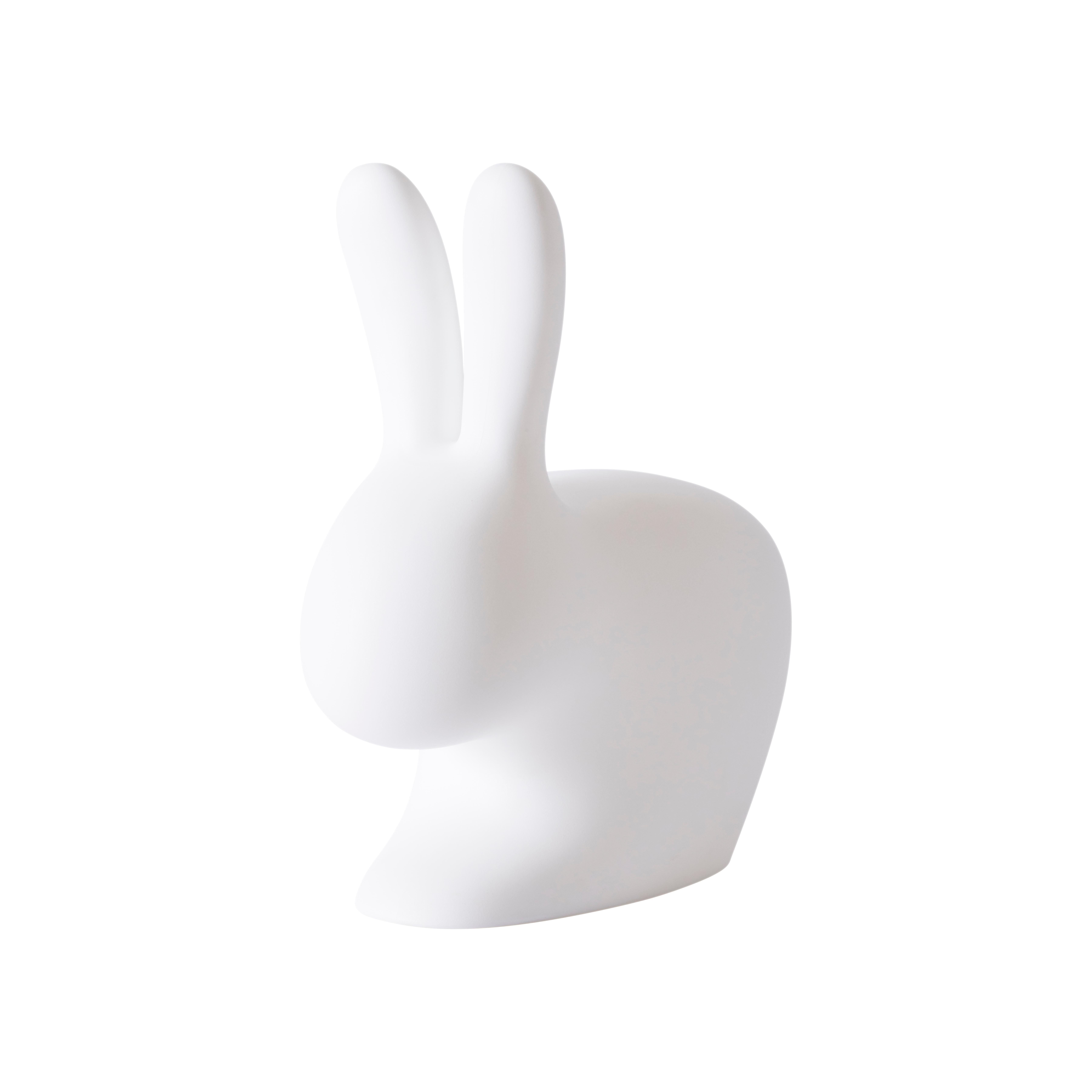 For Sale: White Large Pink Decorative Sculptural Modern Plastic Rabbit Chair