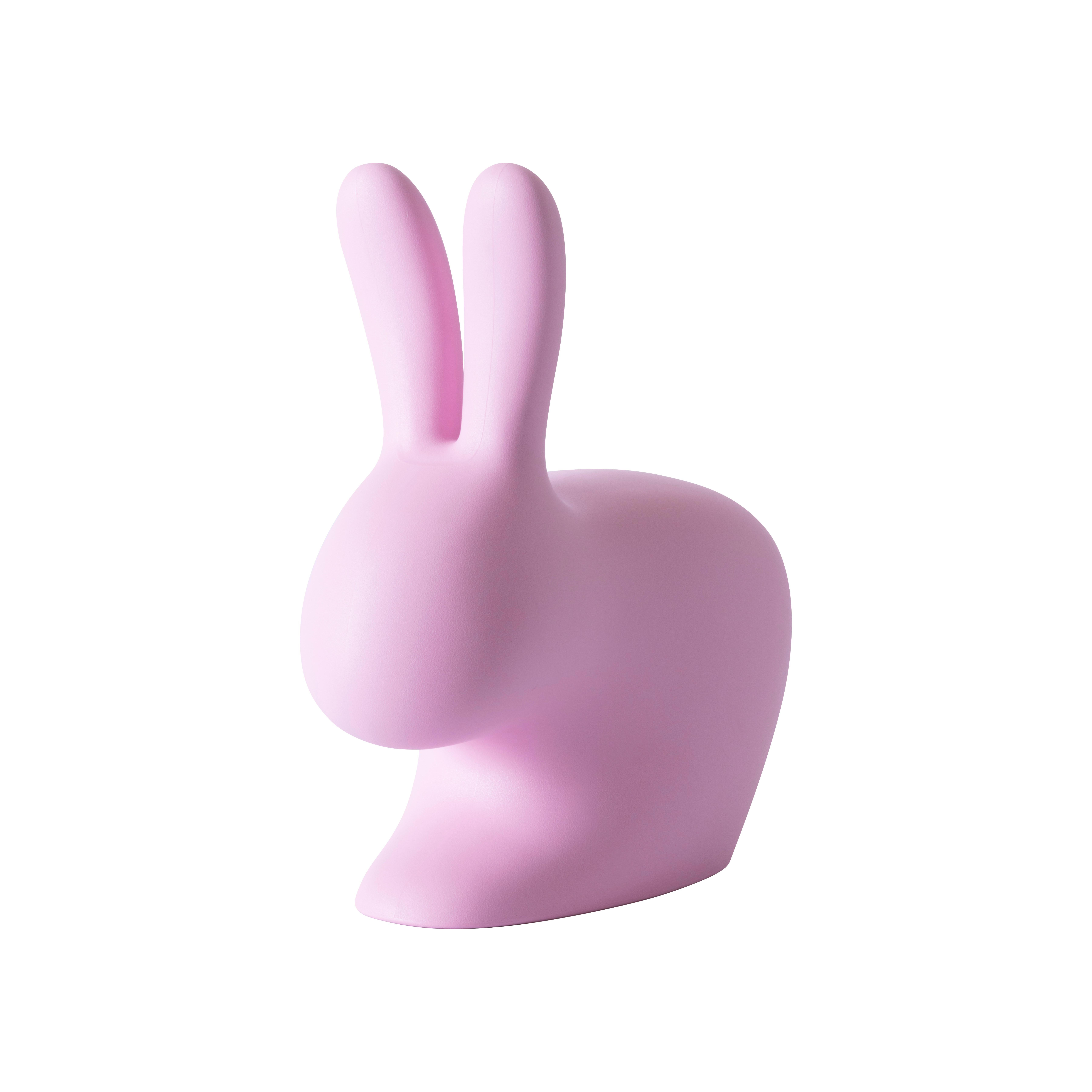 For Sale: Pink Large Pink Decorative Sculptural Modern Plastic Rabbit Chair  2