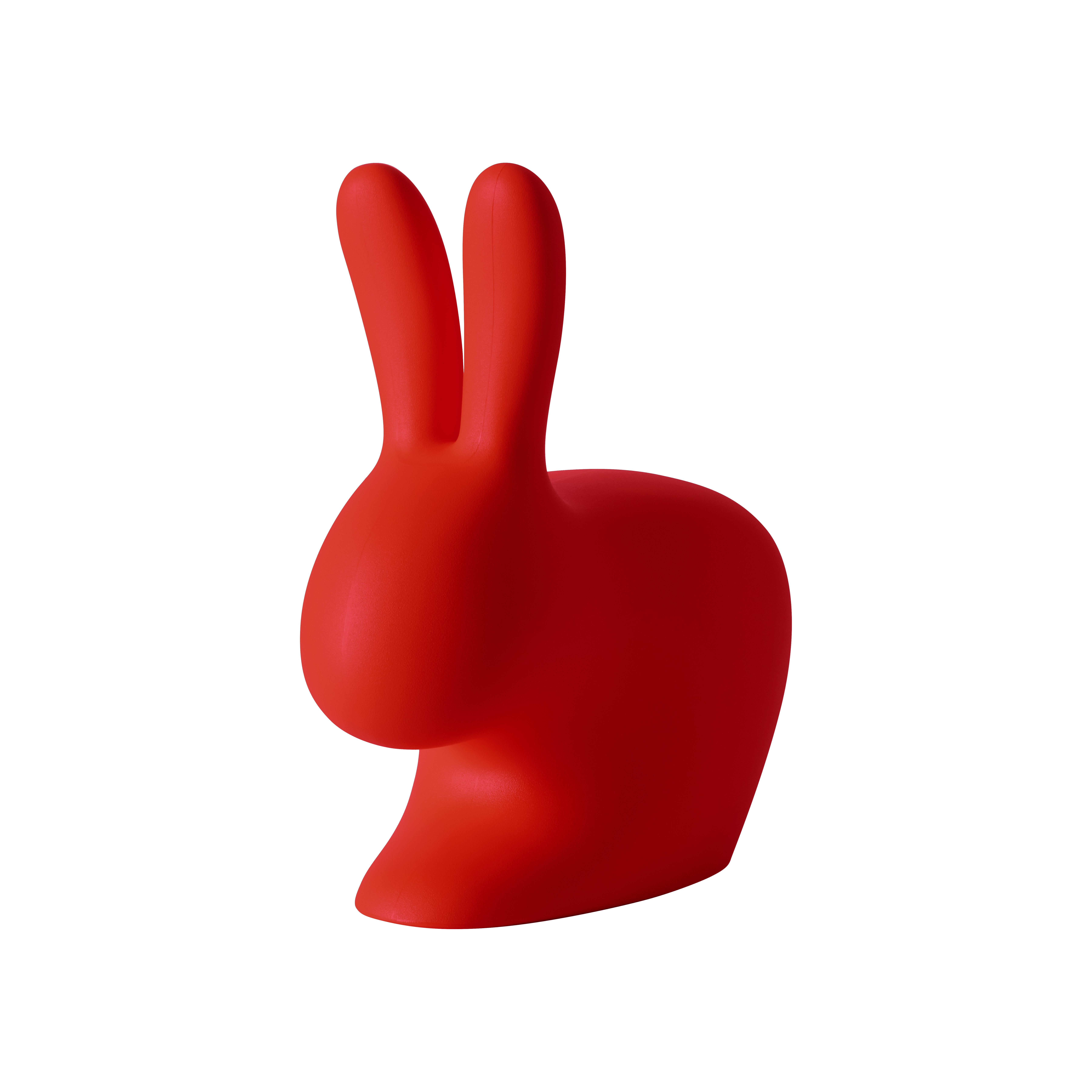 For Sale: Red Large Pink Decorative Sculptural Modern Plastic Rabbit Chair