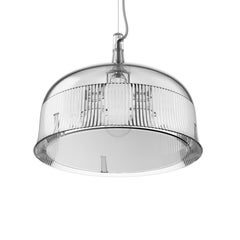 Plafonnier ou lampe de table moderne en cristal noir ou blanc de Stefano Giovannoni