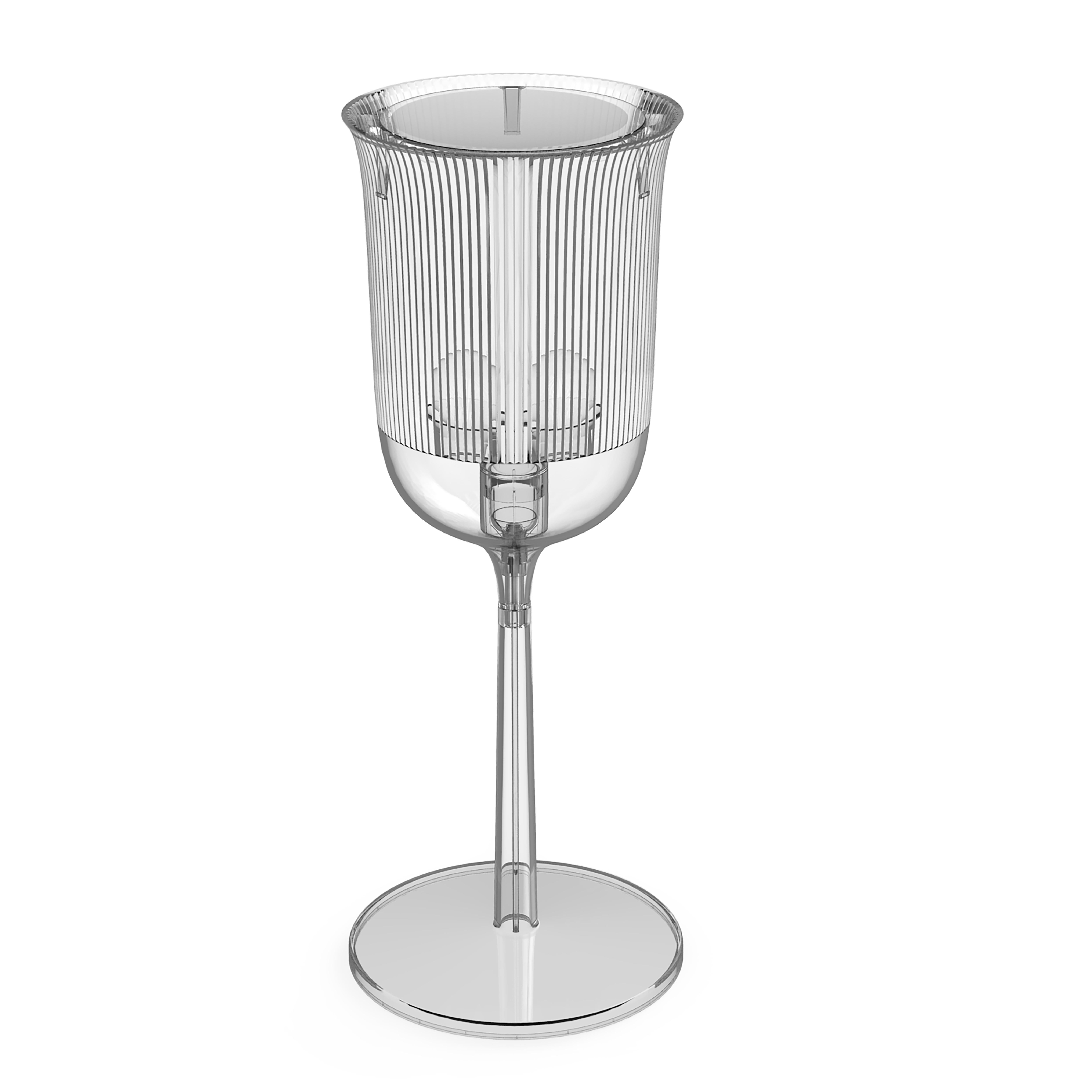 For Sale: Clear (Transparent) Small Chalice Plastic Black Table Lamp by Stefano Giovannoni