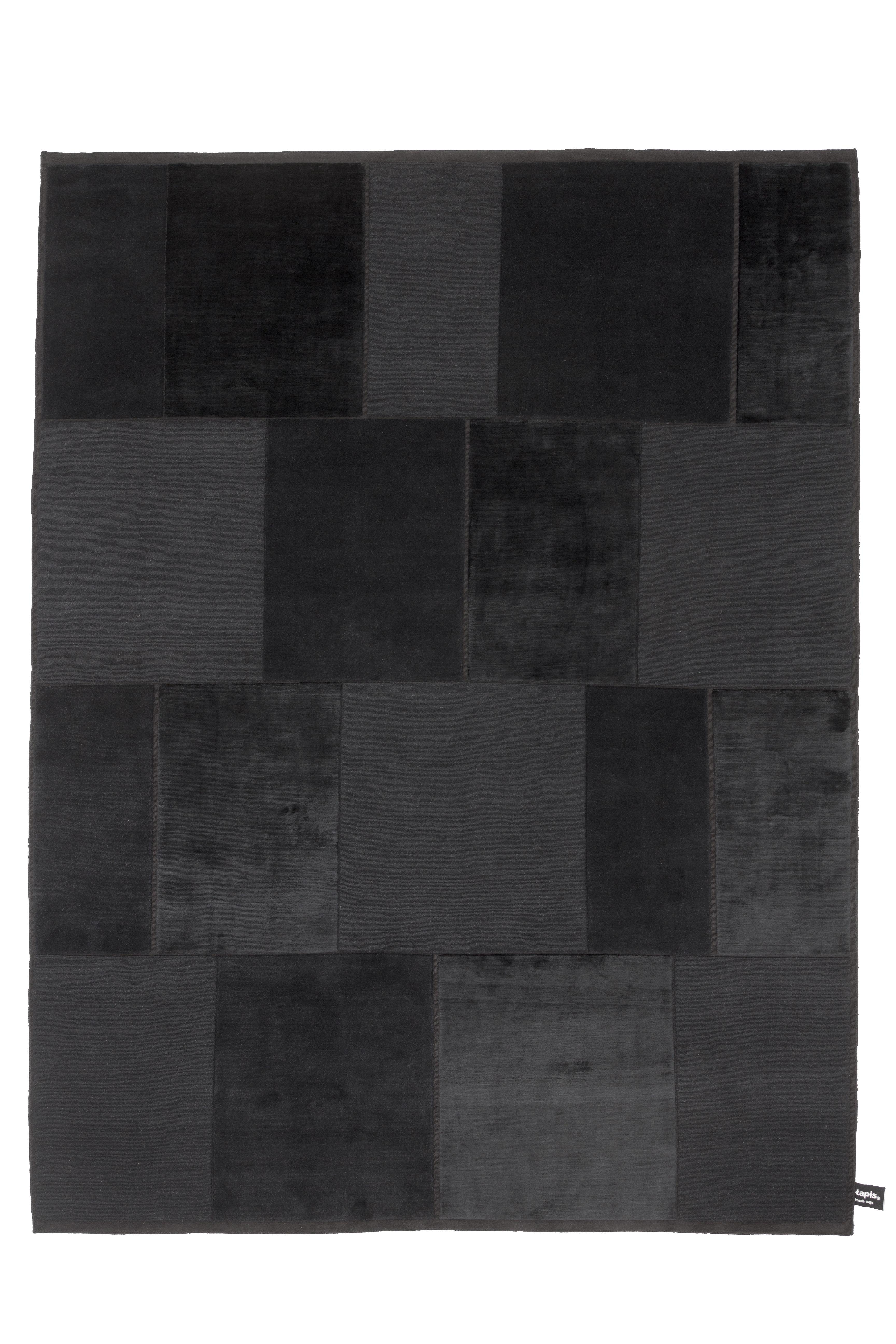 For Sale: Black (Black (BT-01)) cc-tapis Casellario Monocromo Ivory Rug by A. Parisotto & M. Formenton