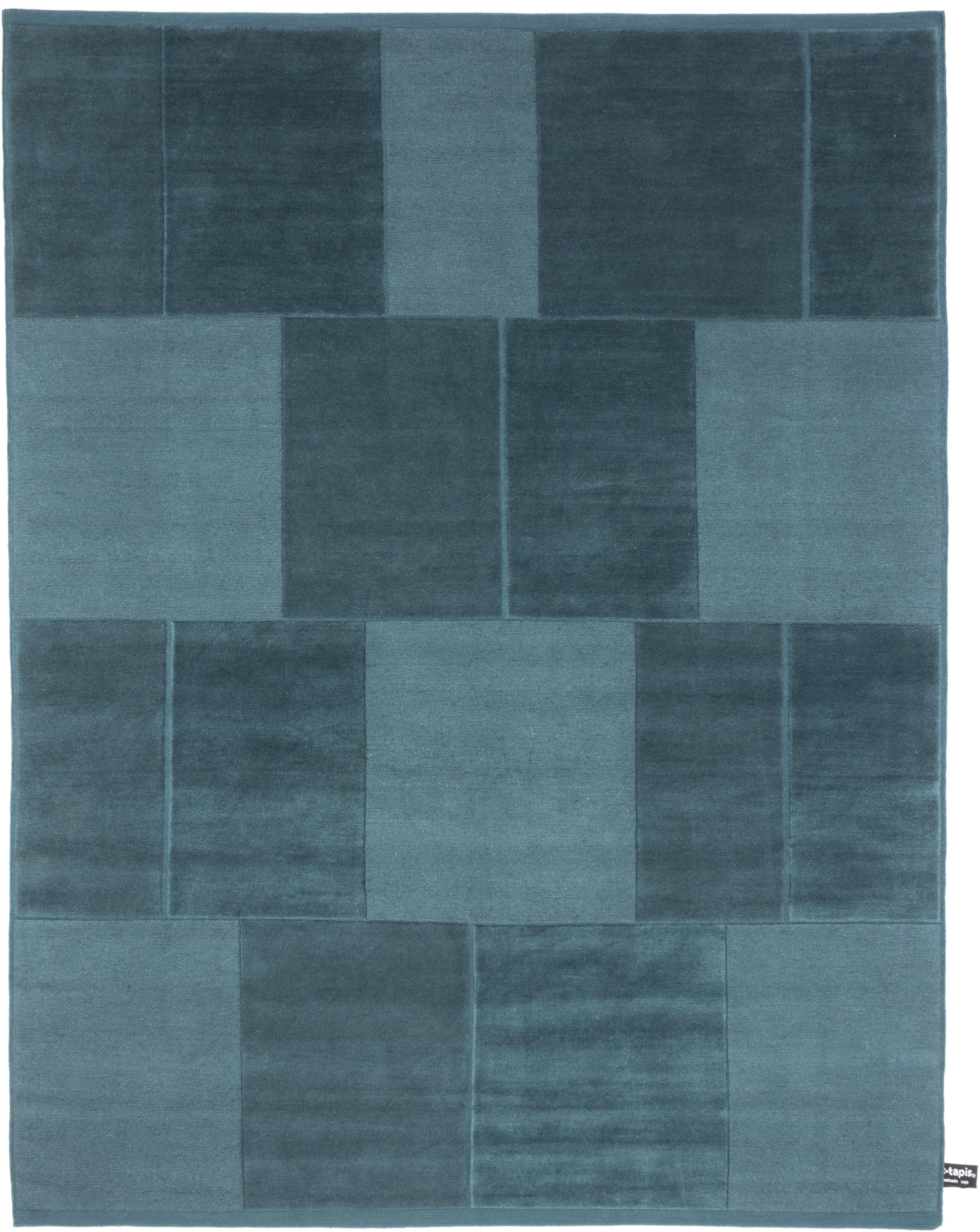 For Sale: Blue (Teal (CE-01)) cc-tapis Casellario Monocromo Ivory Rug by A. Parisotto & M. Formenton