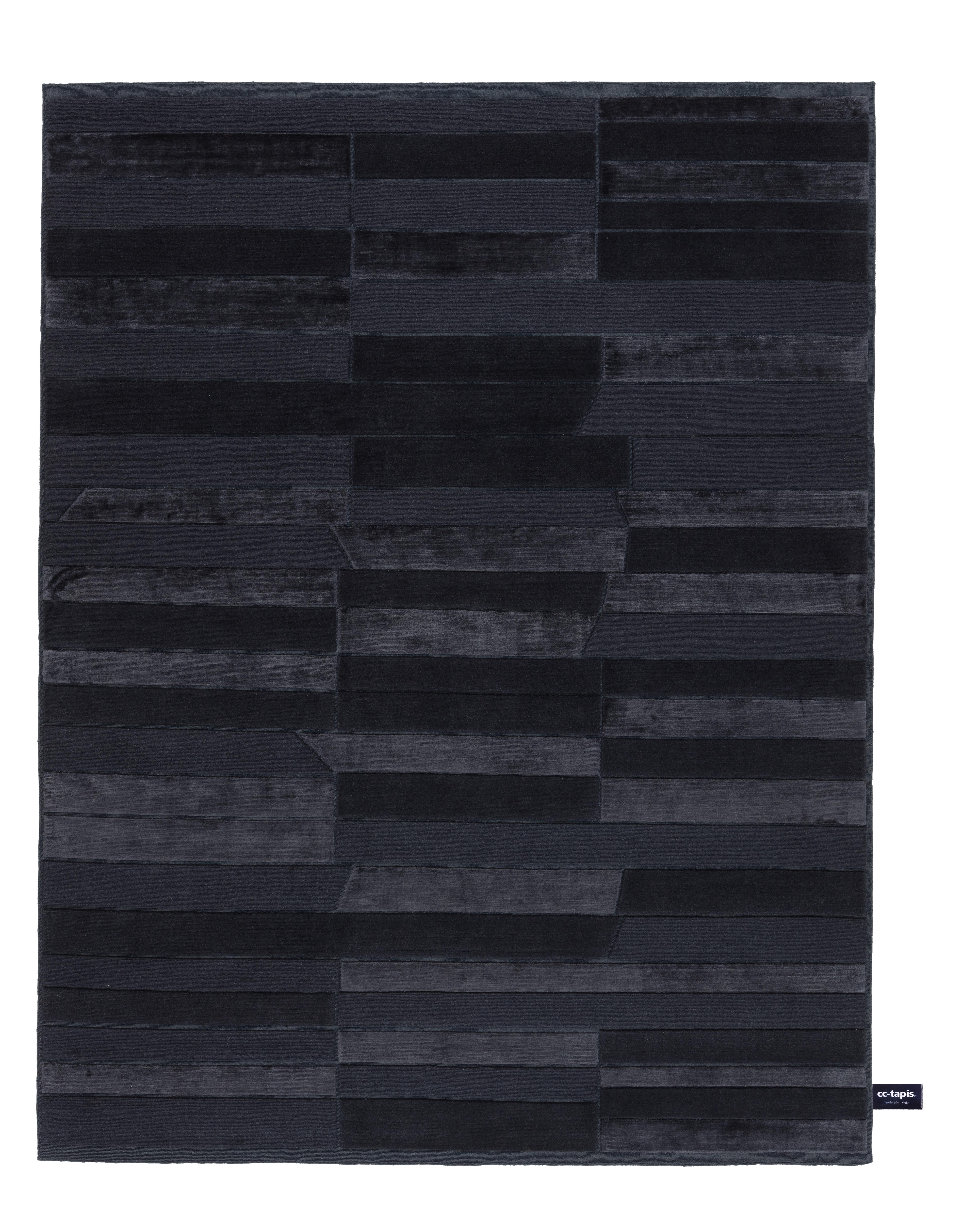 For Sale: Black (Antracite (BS-03)) cc-tapis Casellario Monocromo 2.0 Rug by A. Parisotto & M. Formenton