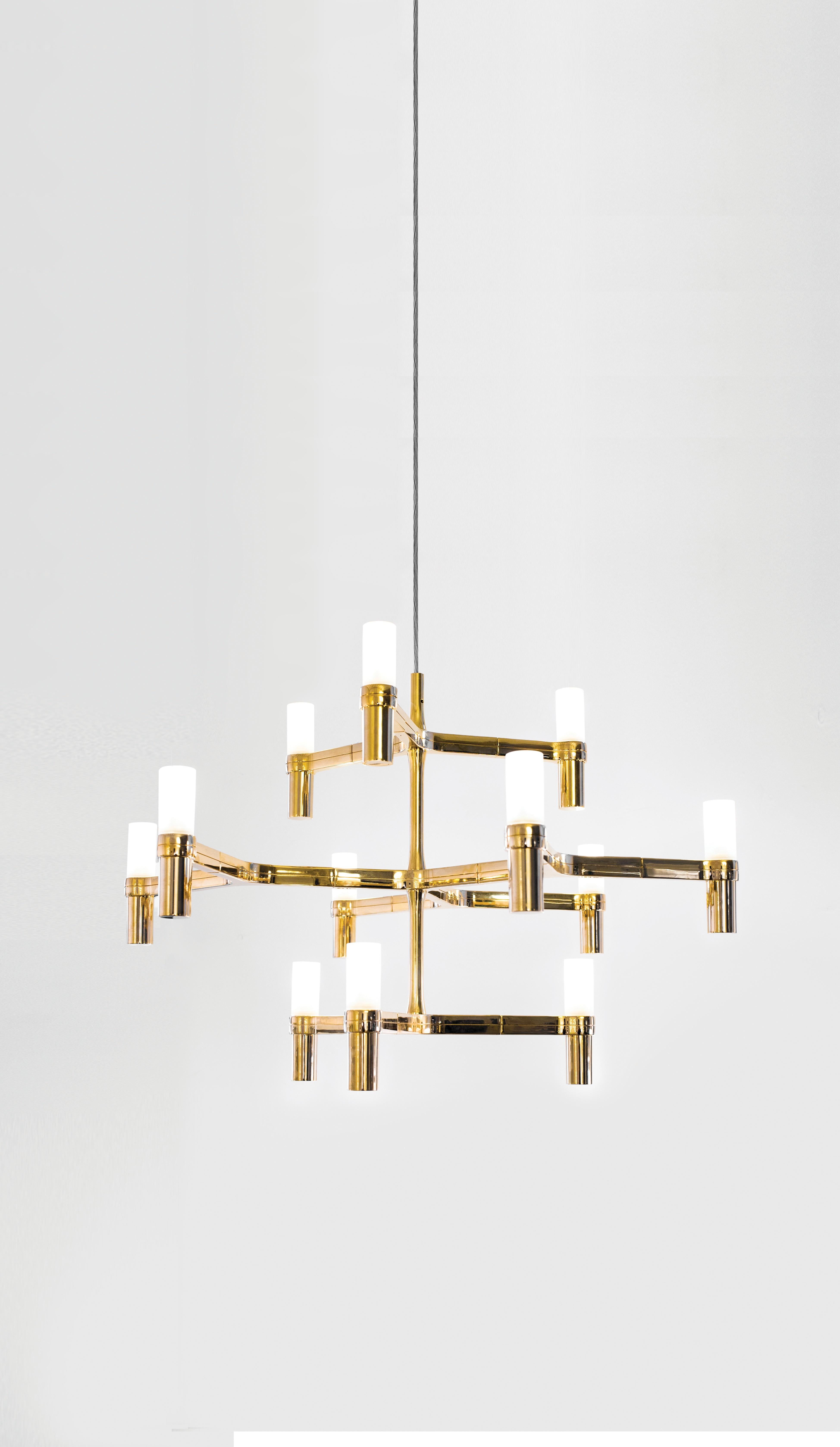 For Sale: Gold (Gold Painted) Nemo Crown Minor Dimmable Pendant Chandeliers by Jehs + Laub 2